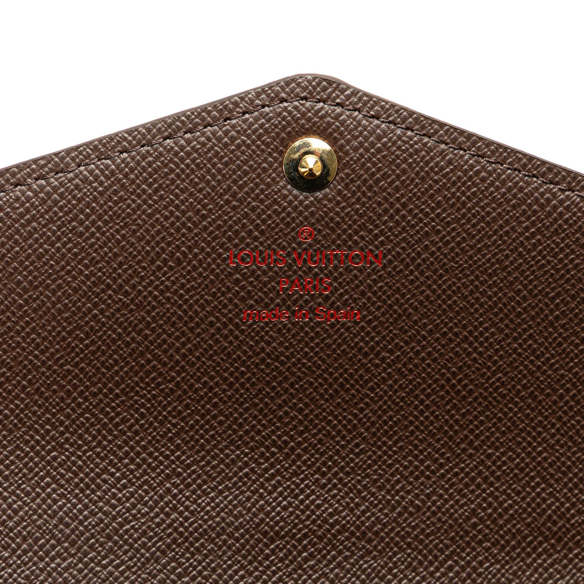 Louis Vuitton Louis Vuitton Damier Ebene Sarah Wallet Brown Size ONE SIZE - 6 Thumbnail