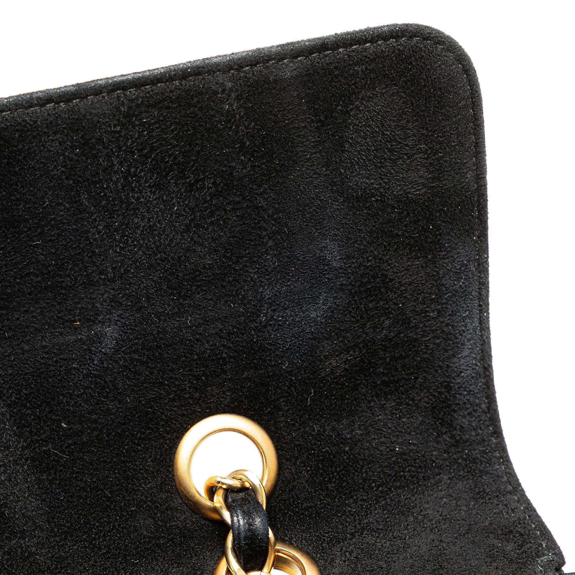 Chanel Chanel Choco Bar Suede Stitched Chain Flap Black Size ONE SIZE - 12 Thumbnail