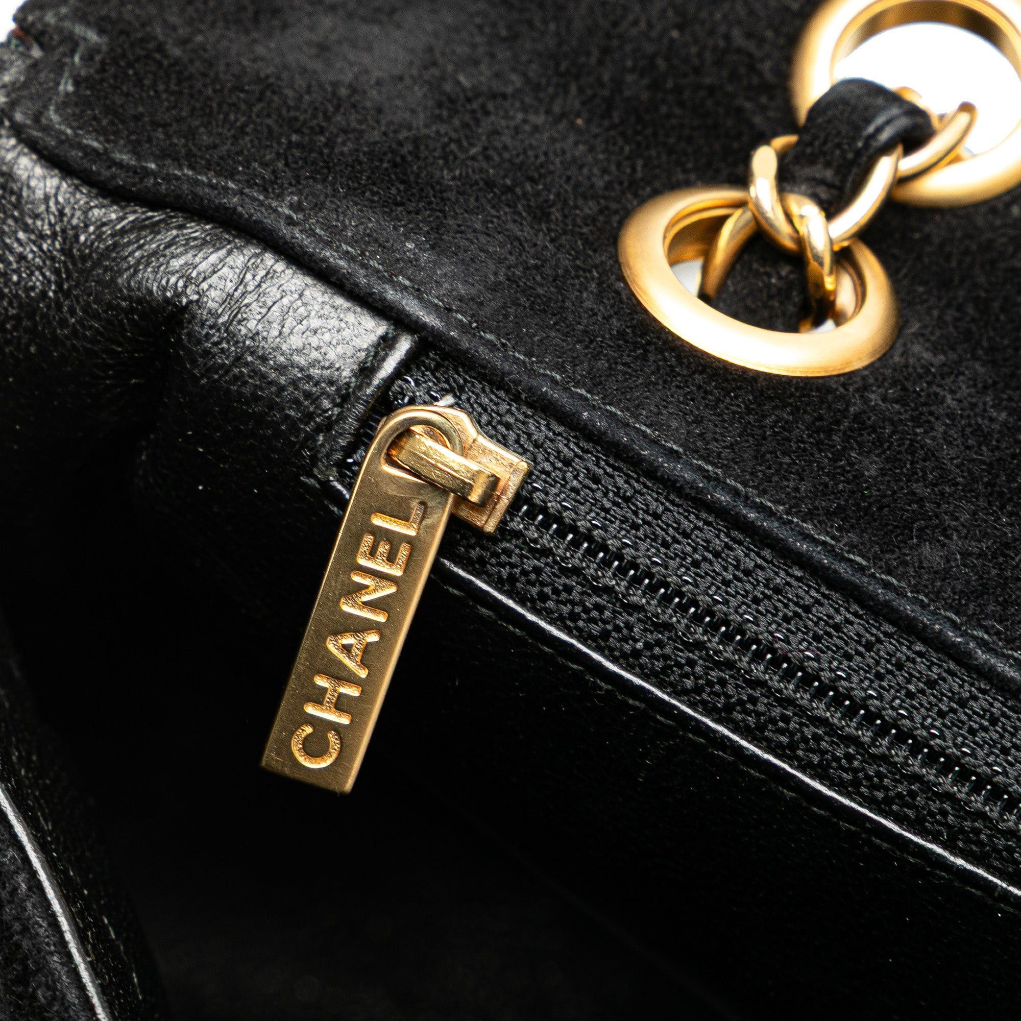 Chanel Chanel Choco Bar Suede Stitched Chain Flap Black Size ONE SIZE - 9 Thumbnail