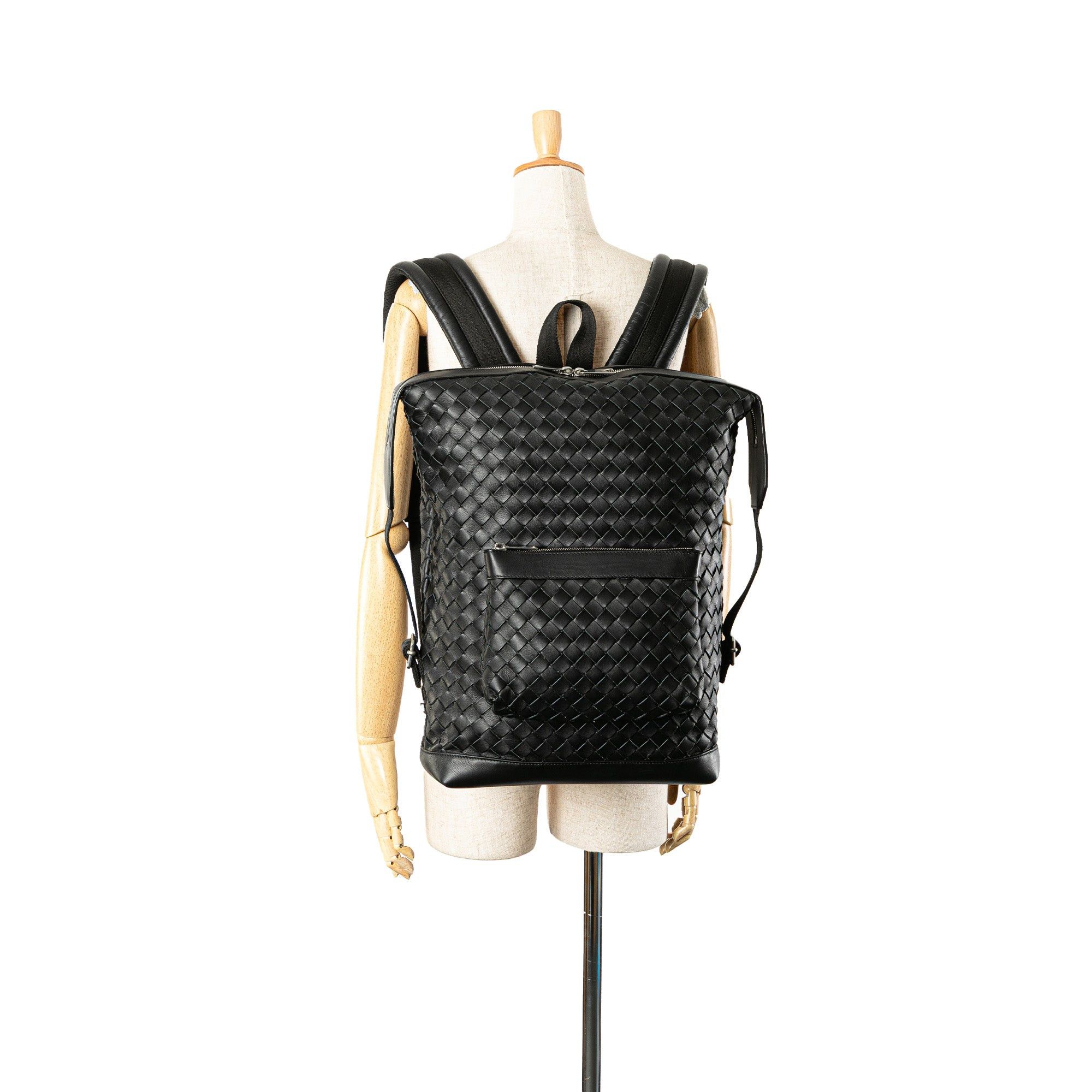 Bottega Veneta Bottega Veneta Nappa Intrecciato Front Pocket Backpack Black Size ONE SIZE - 11 Thumbnail
