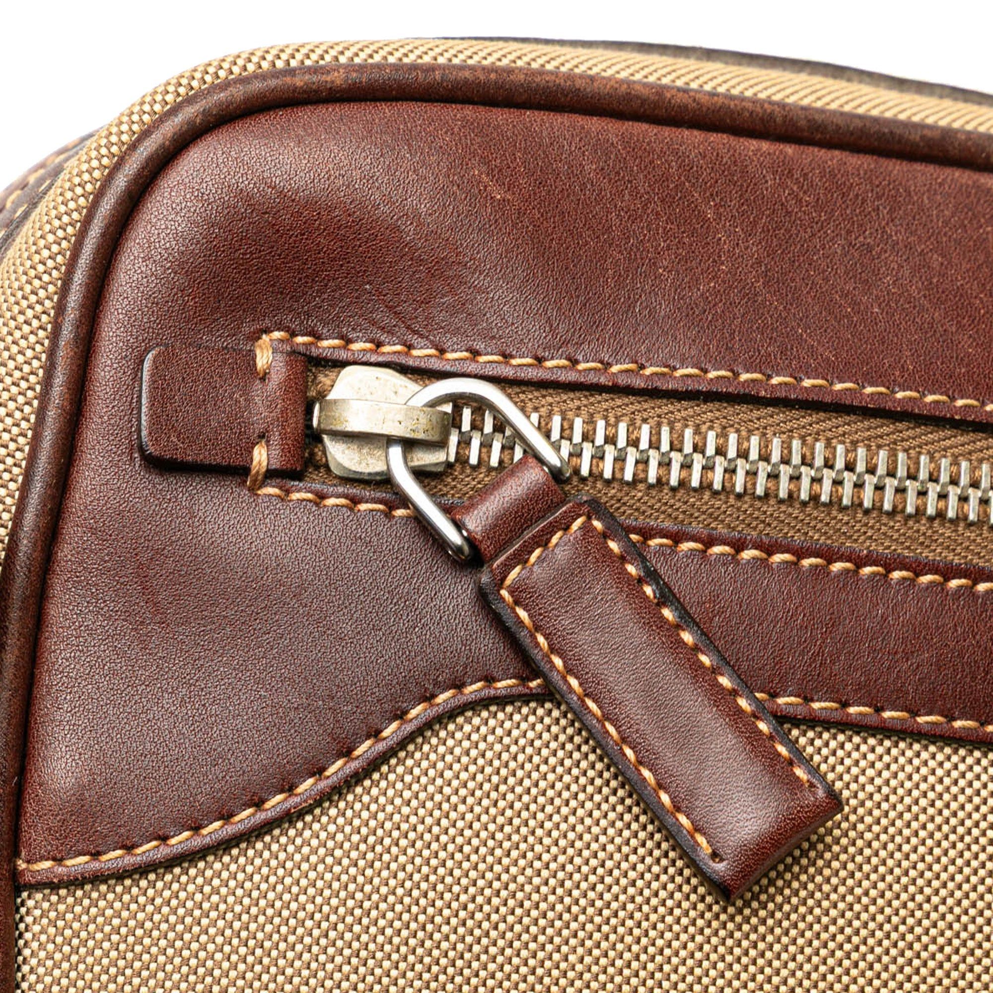 Prada Prada Canvas Canapa Logo Crossbody Brown Size ONE SIZE - 8 Thumbnail
