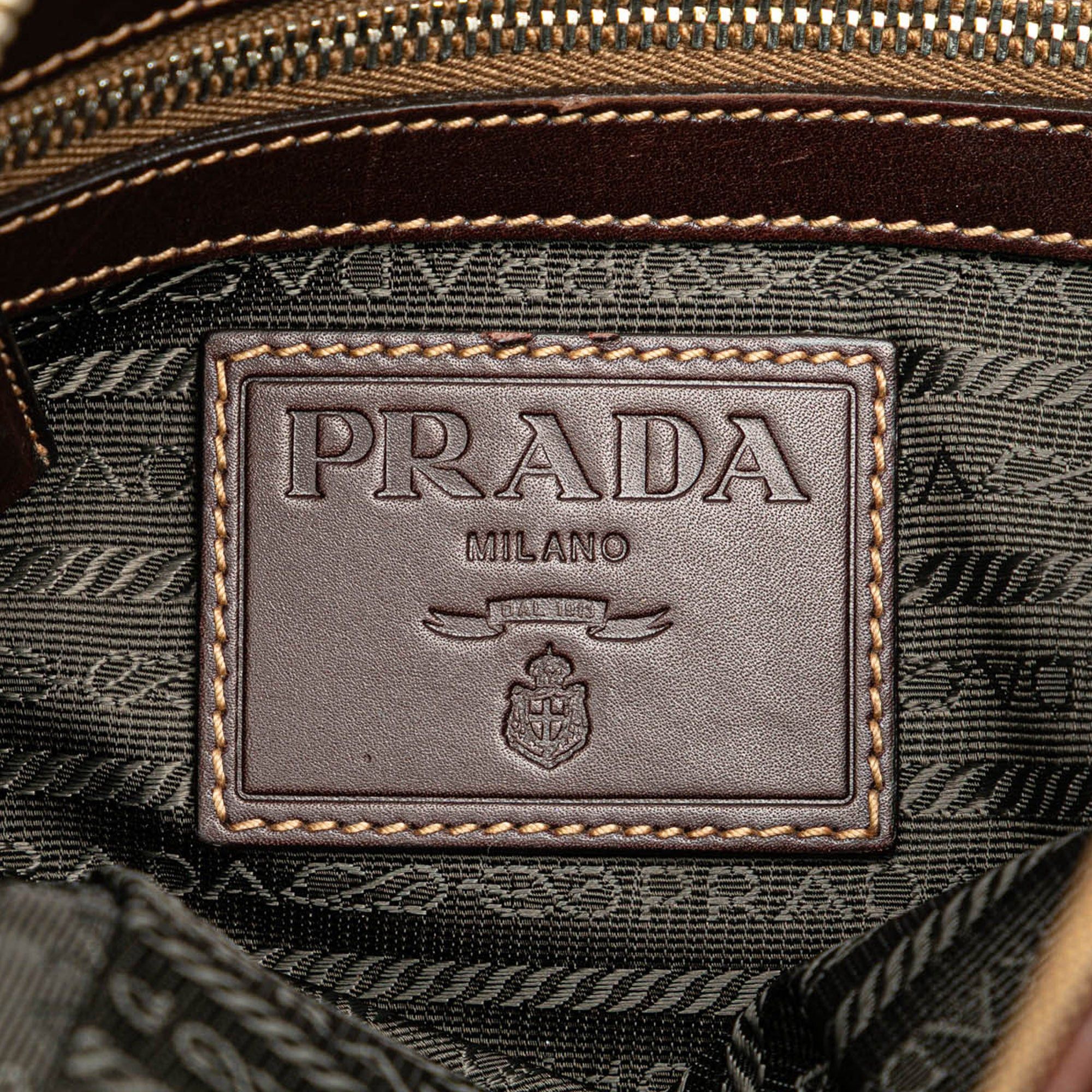 Prada Prada Canvas Canapa Logo Crossbody Brown Size ONE SIZE - 5 Thumbnail