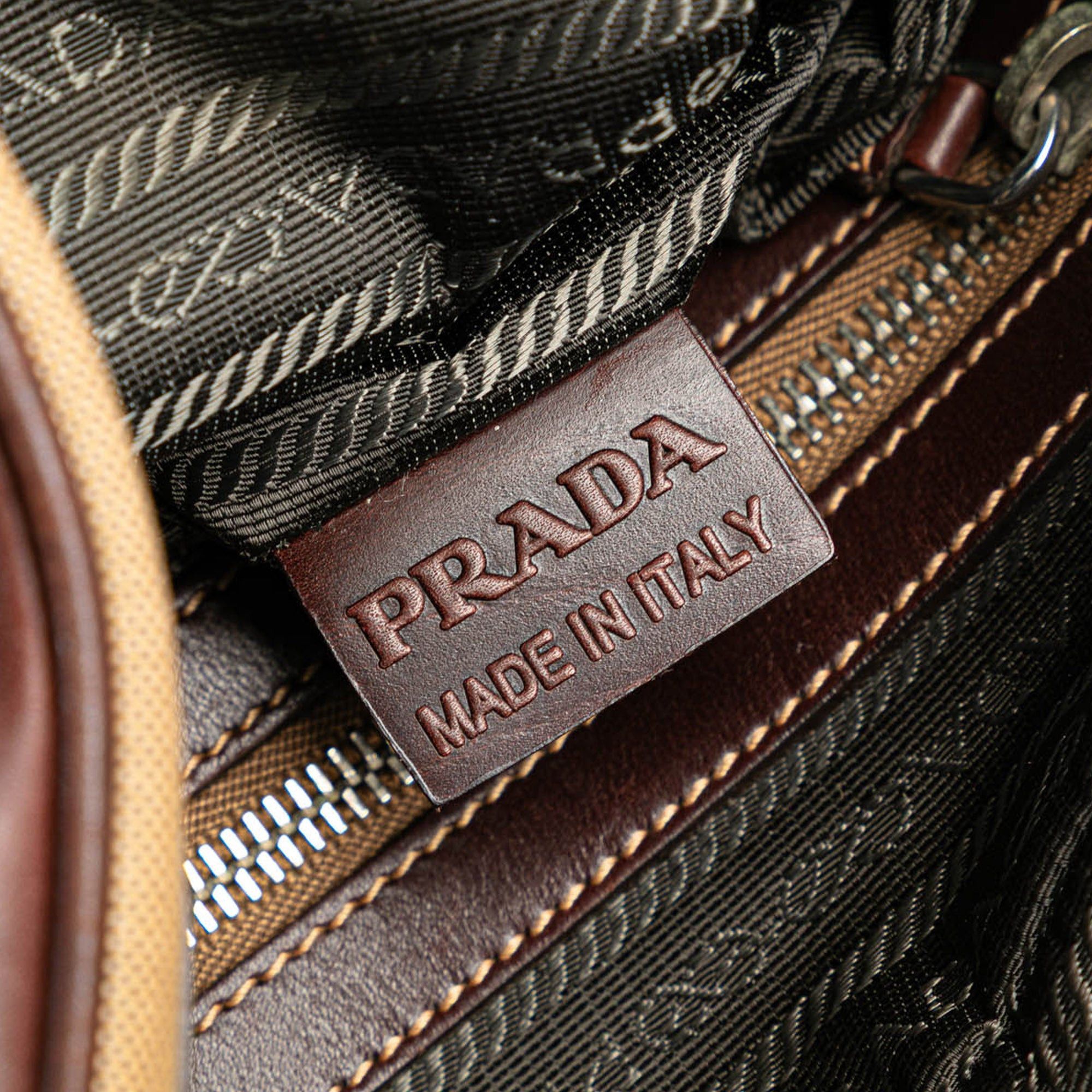 Prada Prada Canvas Canapa Logo Crossbody Brown Size ONE SIZE - 6 Thumbnail