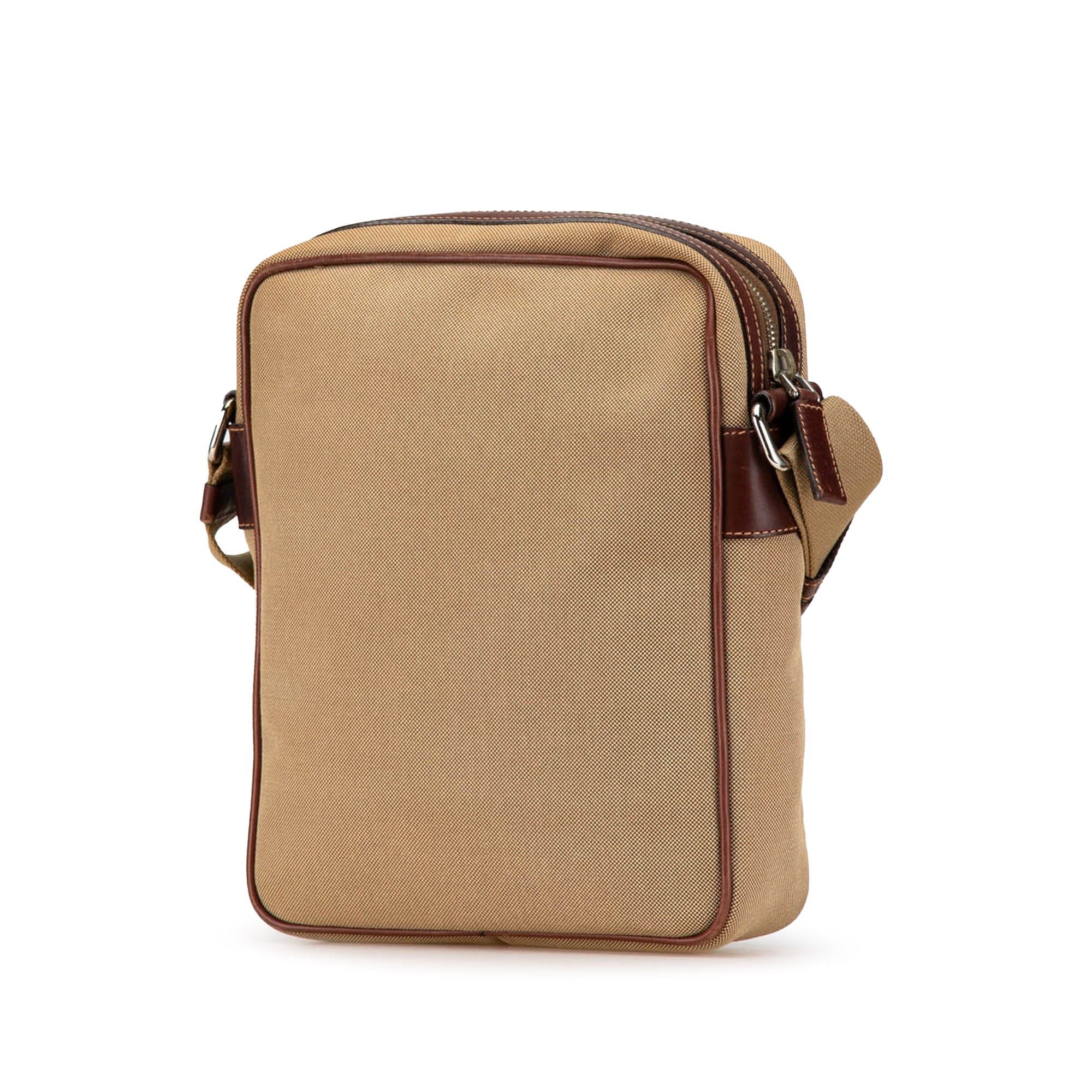 Prada Prada Canvas Canapa Logo Crossbody Brown Size ONE SIZE - 2 Thumbnail