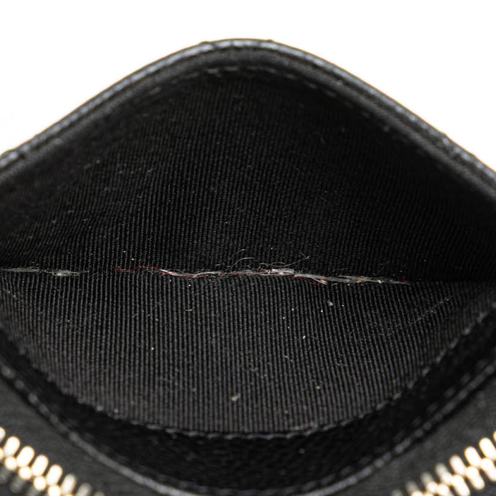 Chanel Chanel CC Quilted Caviar Zip Coin Purse Black Size ONE SIZE - 5 Thumbnail