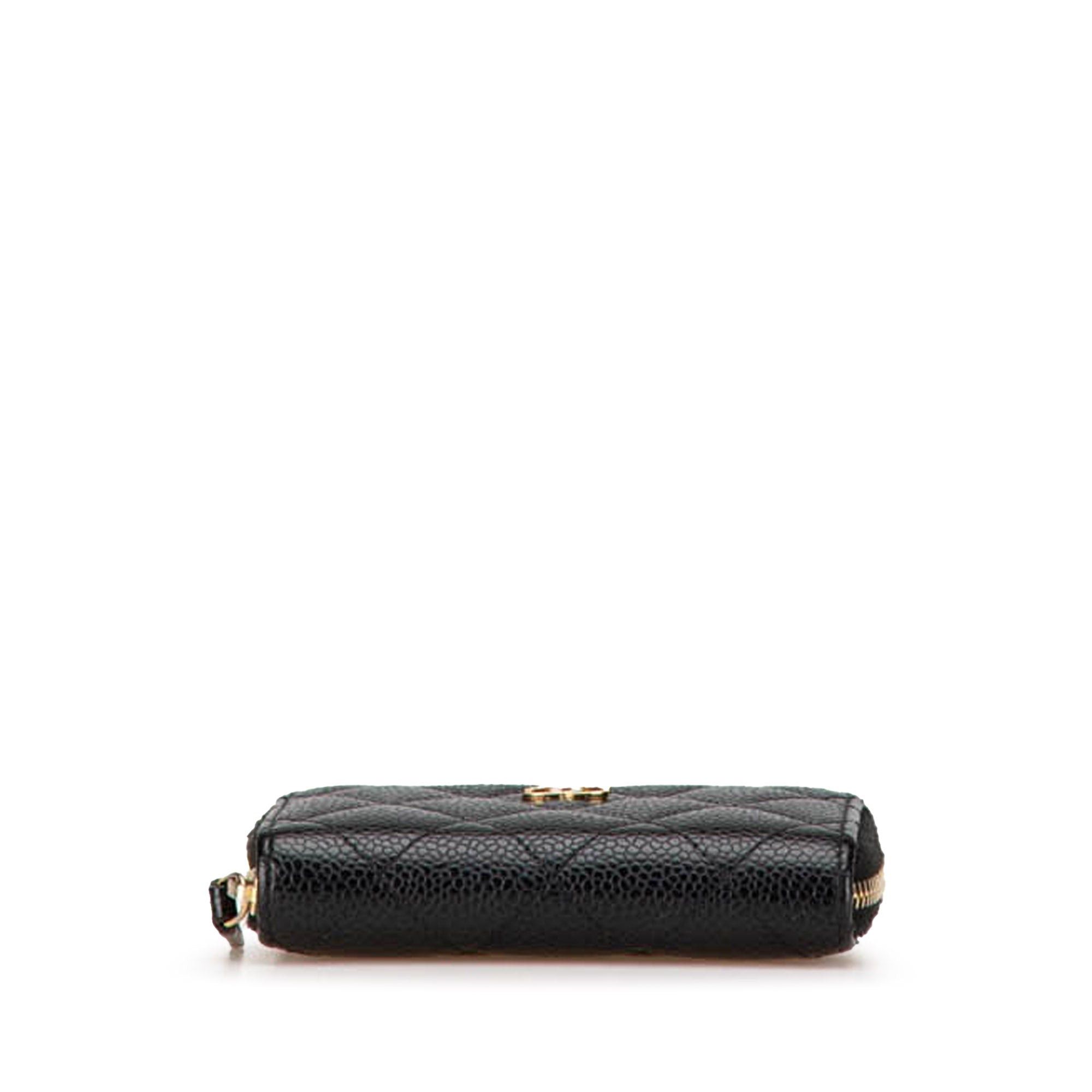 Chanel Chanel CC Quilted Caviar Zip Coin Purse Black Size ONE SIZE - 3 Thumbnail