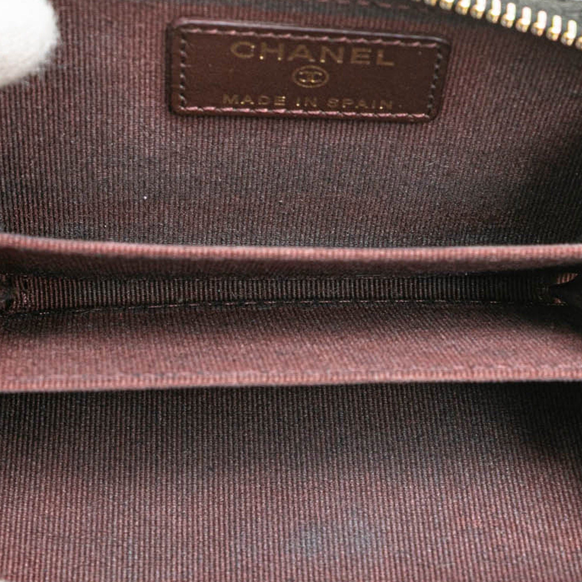 Chanel Chanel CC Quilted Caviar Zip Coin Purse Black Size ONE SIZE - 4 Thumbnail