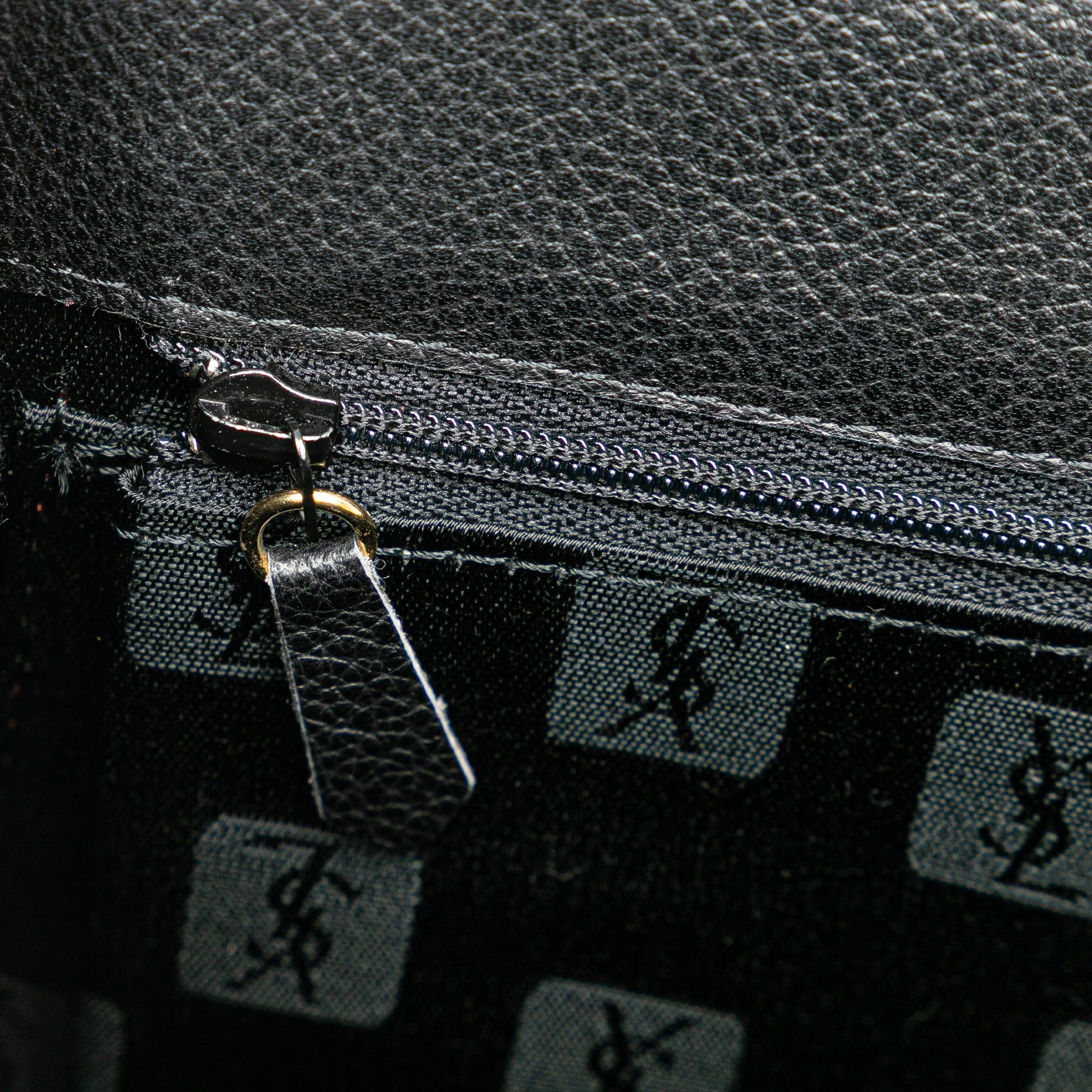 Yves Saint Laurent Yves Saint Laurent Leather Satchel Black Size ONE SIZE - 6 Thumbnail