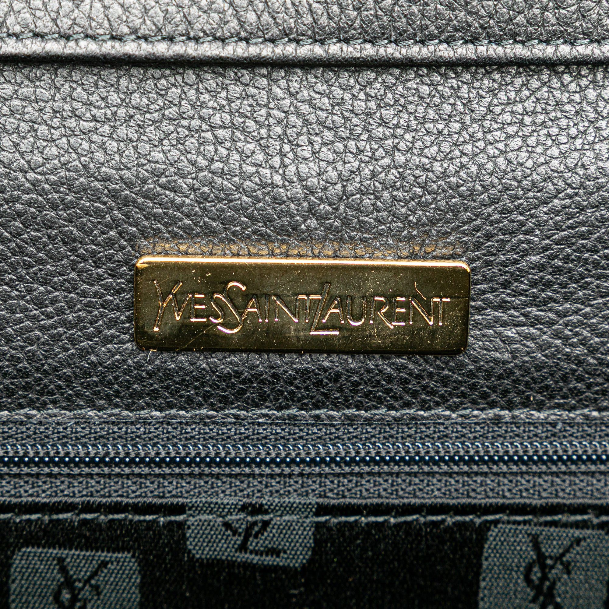 Yves Saint Laurent Yves Saint Laurent Leather Satchel Black Size ONE SIZE - 5 Thumbnail