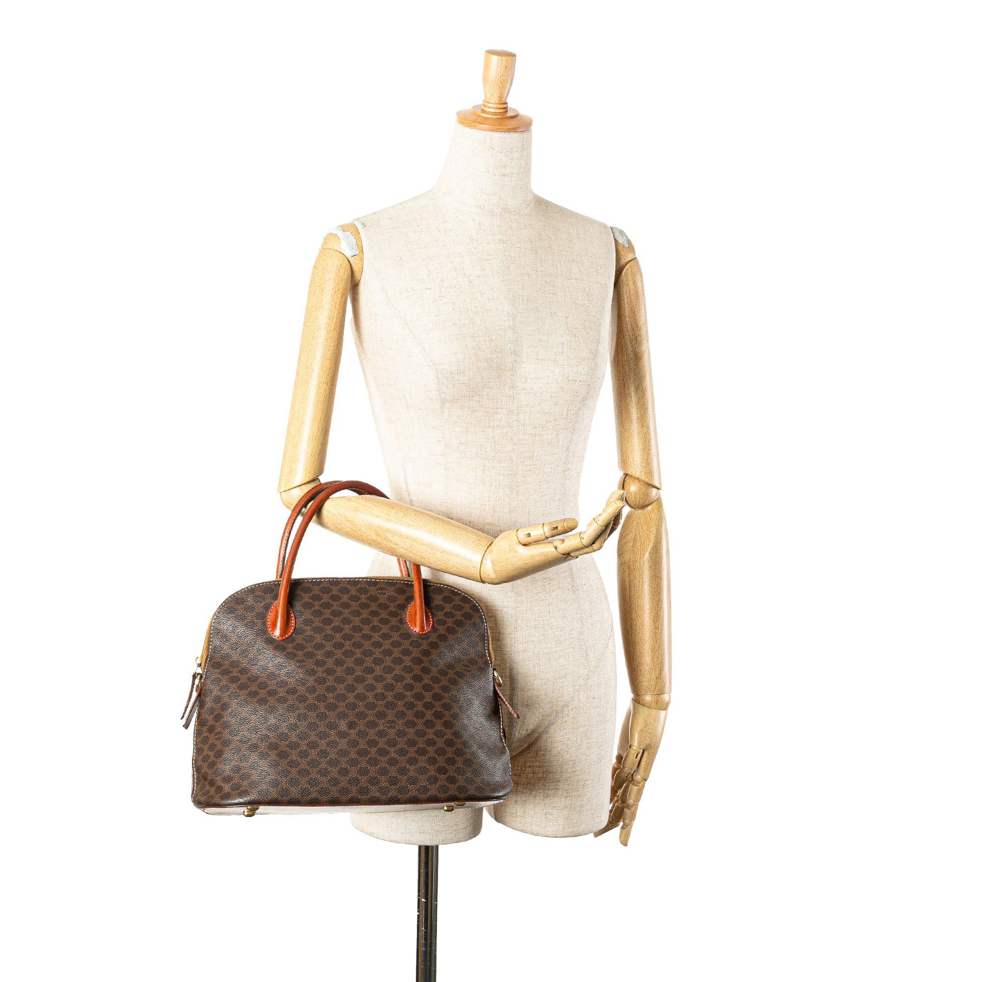 Celine Celine Macadam Coated Canvas Dome Satchel Brown Size ONE SIZE - 12 Thumbnail