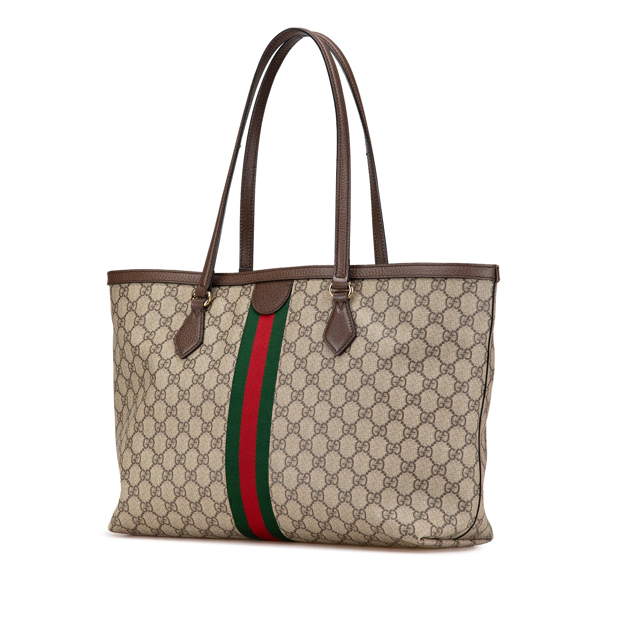 Gucci Gucci Medium GG Supreme Ophidia Tote Brown Size ONE SIZE - 2 Thumbnail
