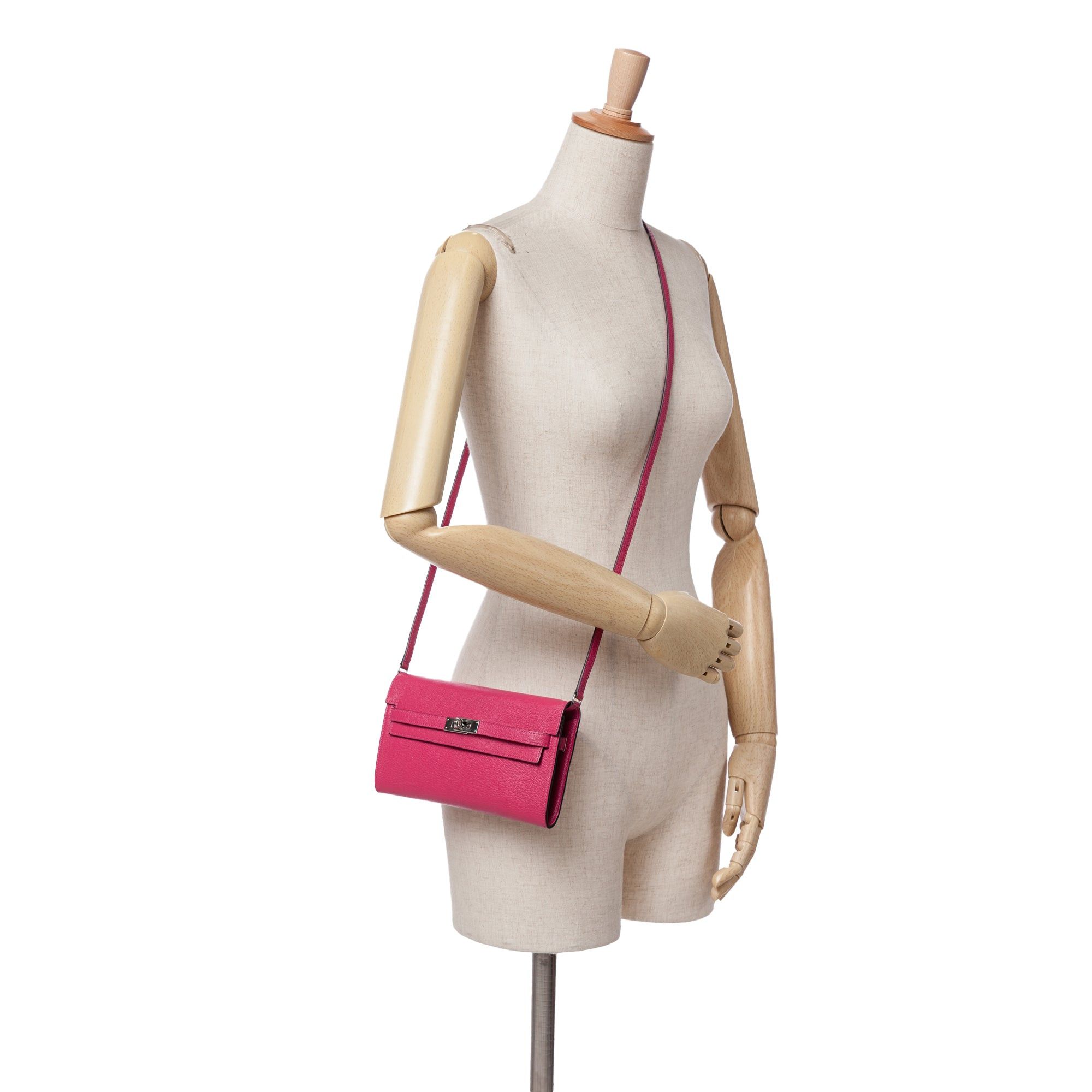 Hermes Hermès Chevre Mysore Kelly To Go Wallet Pink Size ONE SIZE - 11 Thumbnail