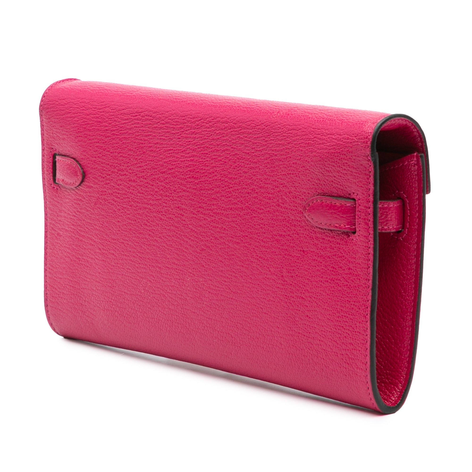 Hermes Hermès Chevre Mysore Kelly To Go Wallet Pink Size ONE SIZE - 2 Thumbnail