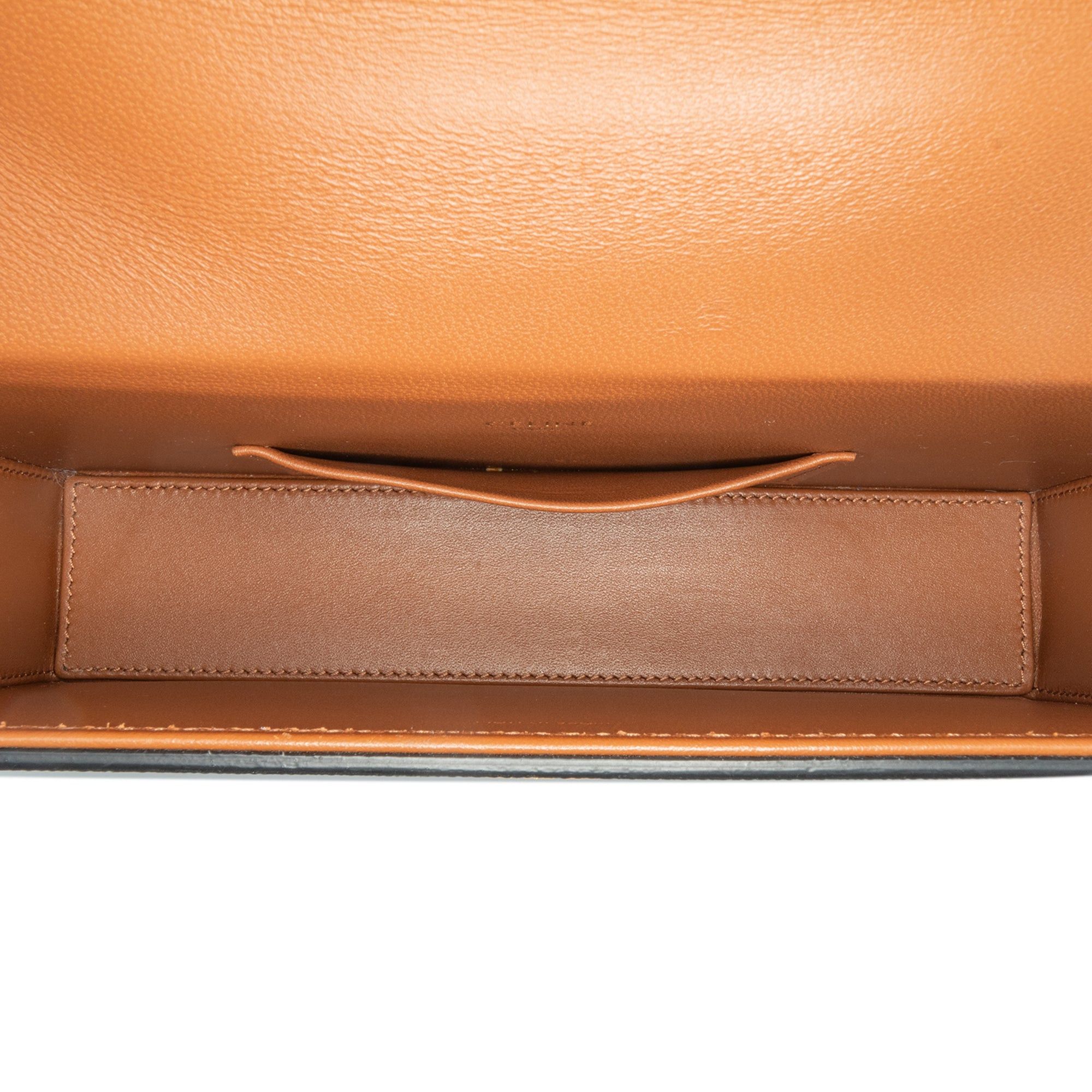 Celine Celine Triomphe Coated Canvas Box Top Handle Bag Brown Size ONE SIZE - 4 Thumbnail