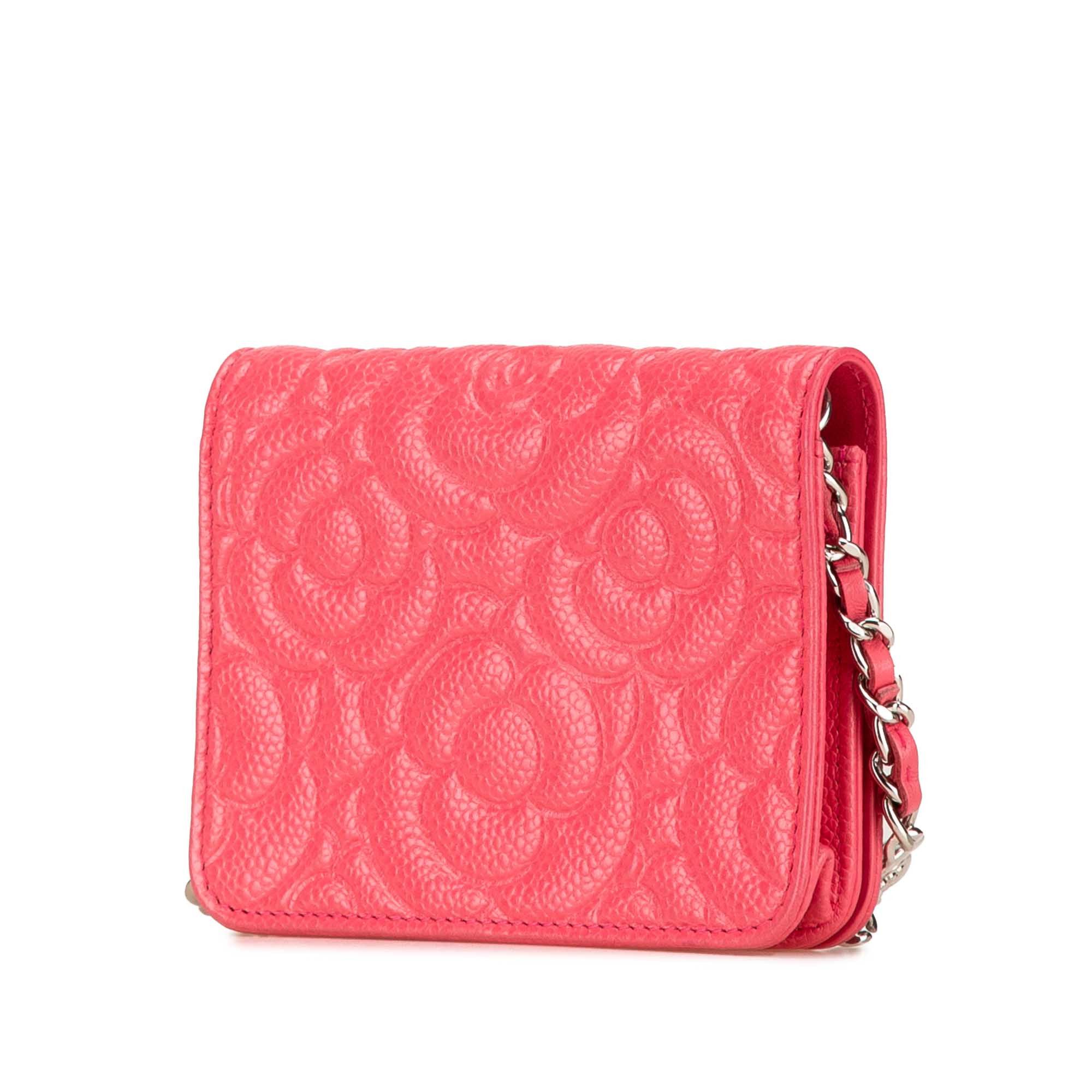 Chanel Chanel CC Caviar Camellia Wallet On Chain Pink Size ONE SIZE - 2 Thumbnail