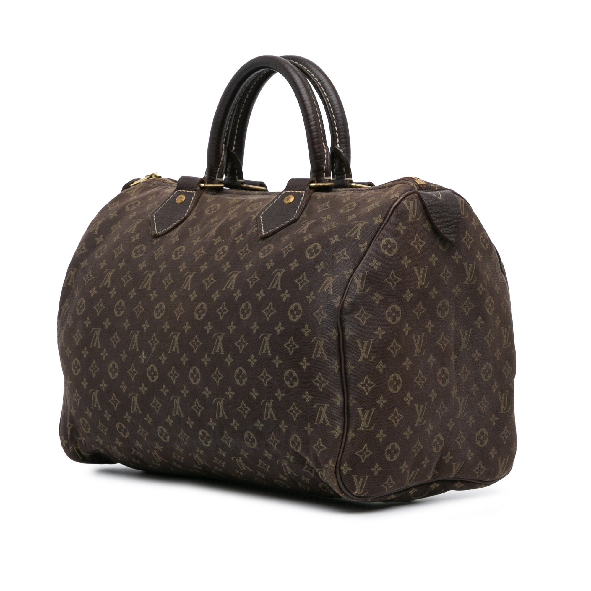Louis Vuitton Louis Vuitton Monogram Mini Lin Speedy 30 Brown Size ONE SIZE - 2 Thumbnail