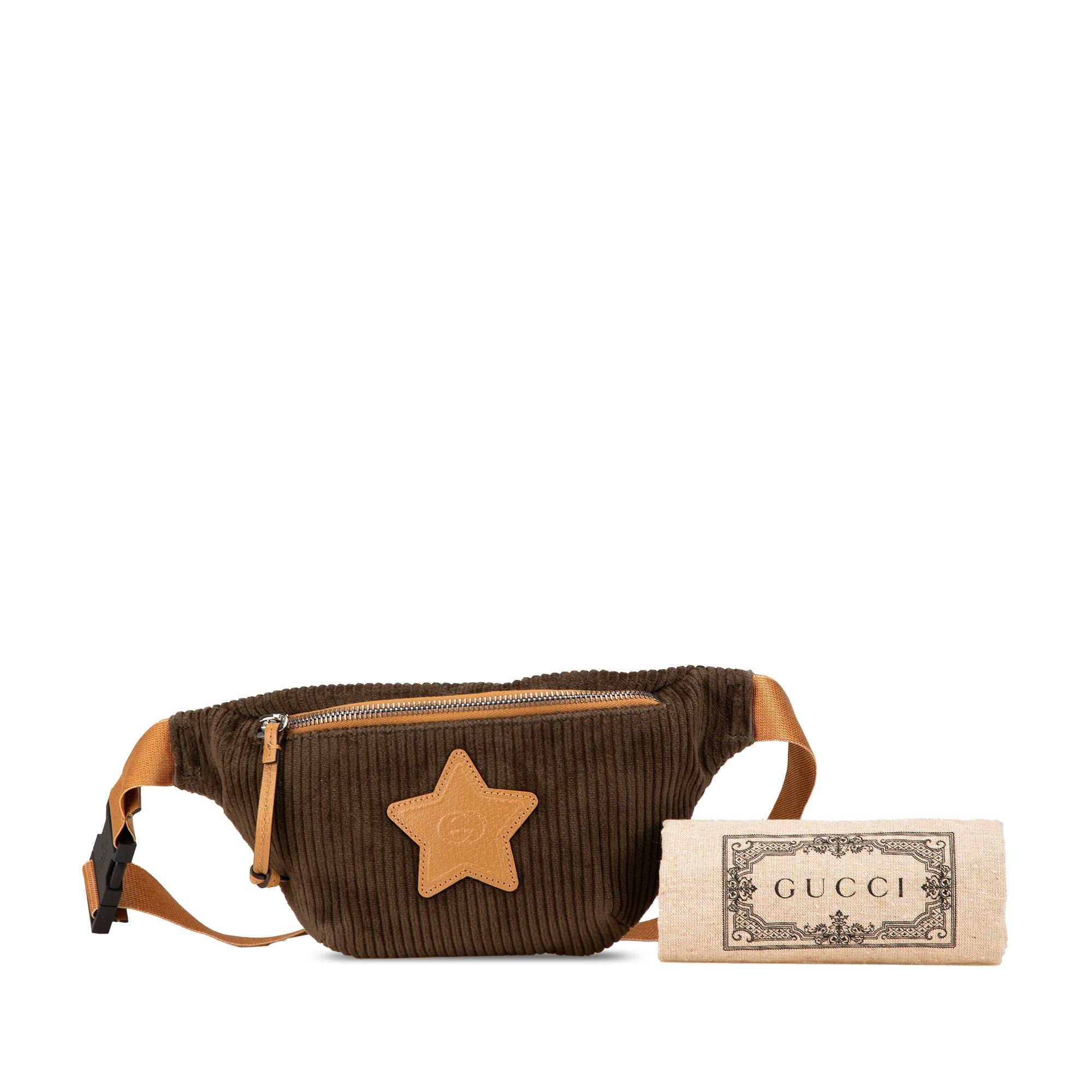 Gucci Gucci Corduroy Interlocking G Children's Star Belt Bag Brown Size ONE SIZE - 12 Thumbnail