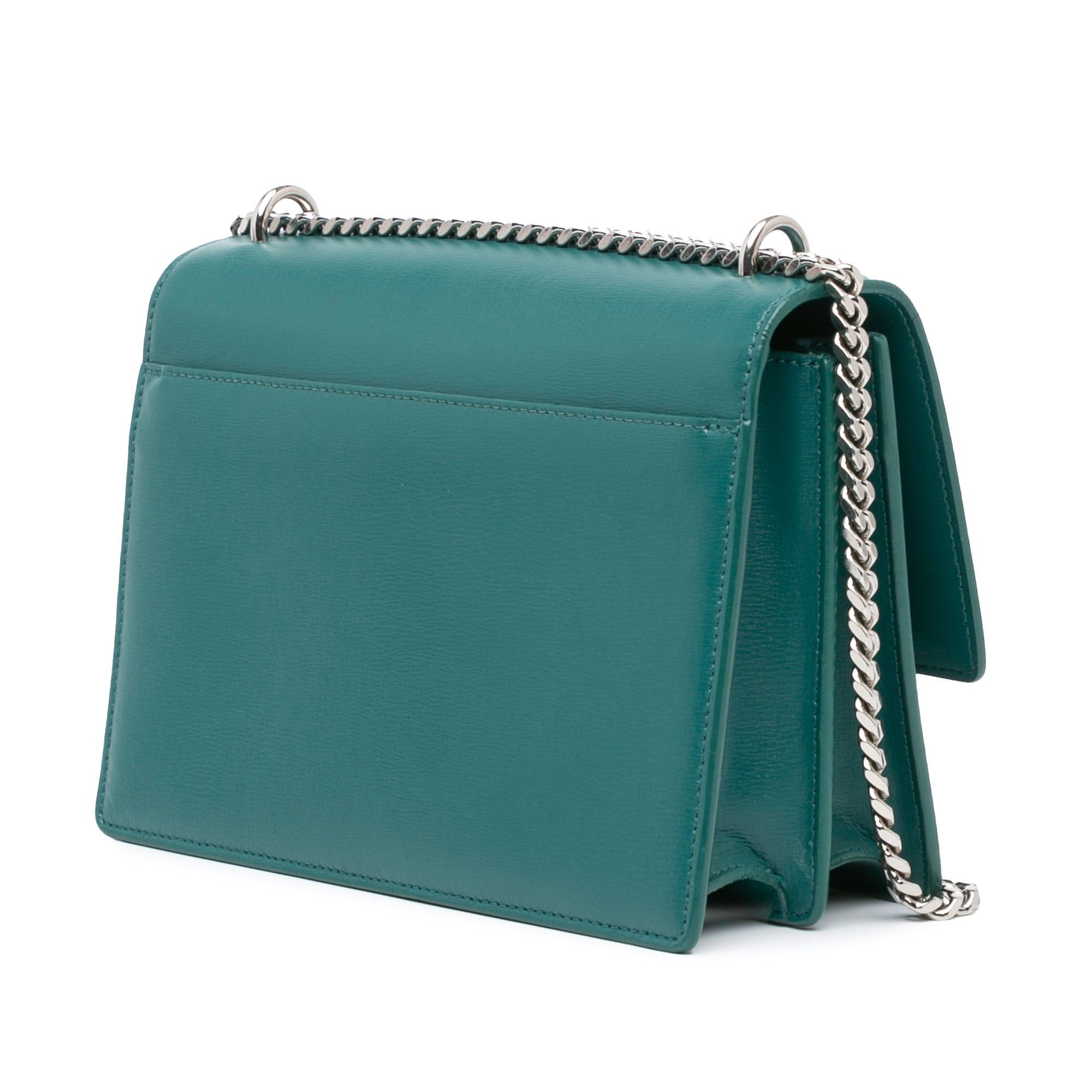 Saint Laurent Paris Saint Laurent Medium Smooth Calfskin Sunset Shoulder Bag Blue Size ONE SIZE - 2 Thumbnail