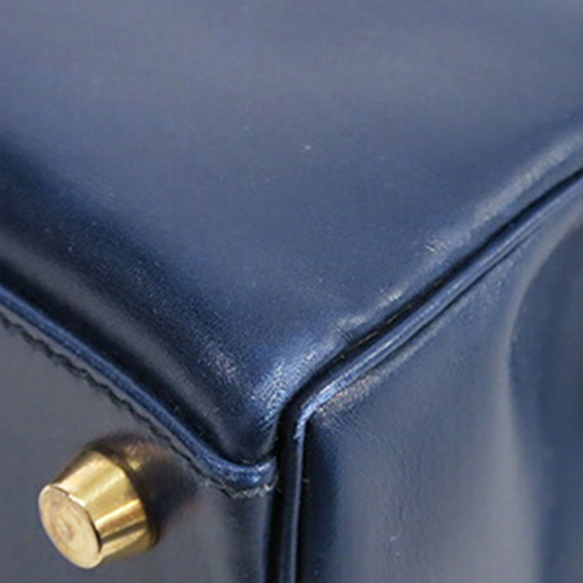 Hermes Hermès Box Calf Kelly Retourne 32 Blue Size ONE SIZE - 8 Thumbnail
