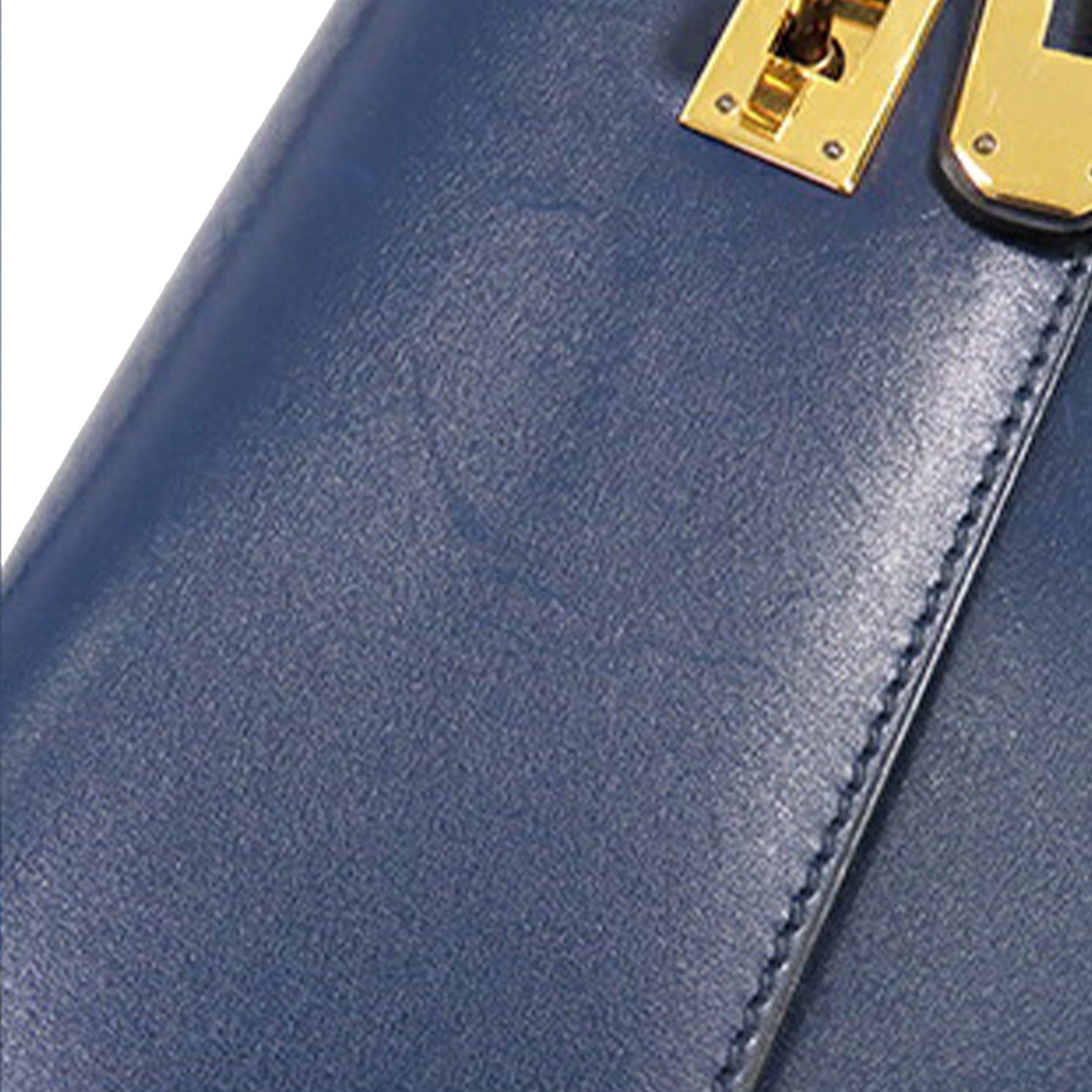 Hermes Hermès Box Calf Kelly Retourne 32 Blue Size ONE SIZE - 12 Thumbnail