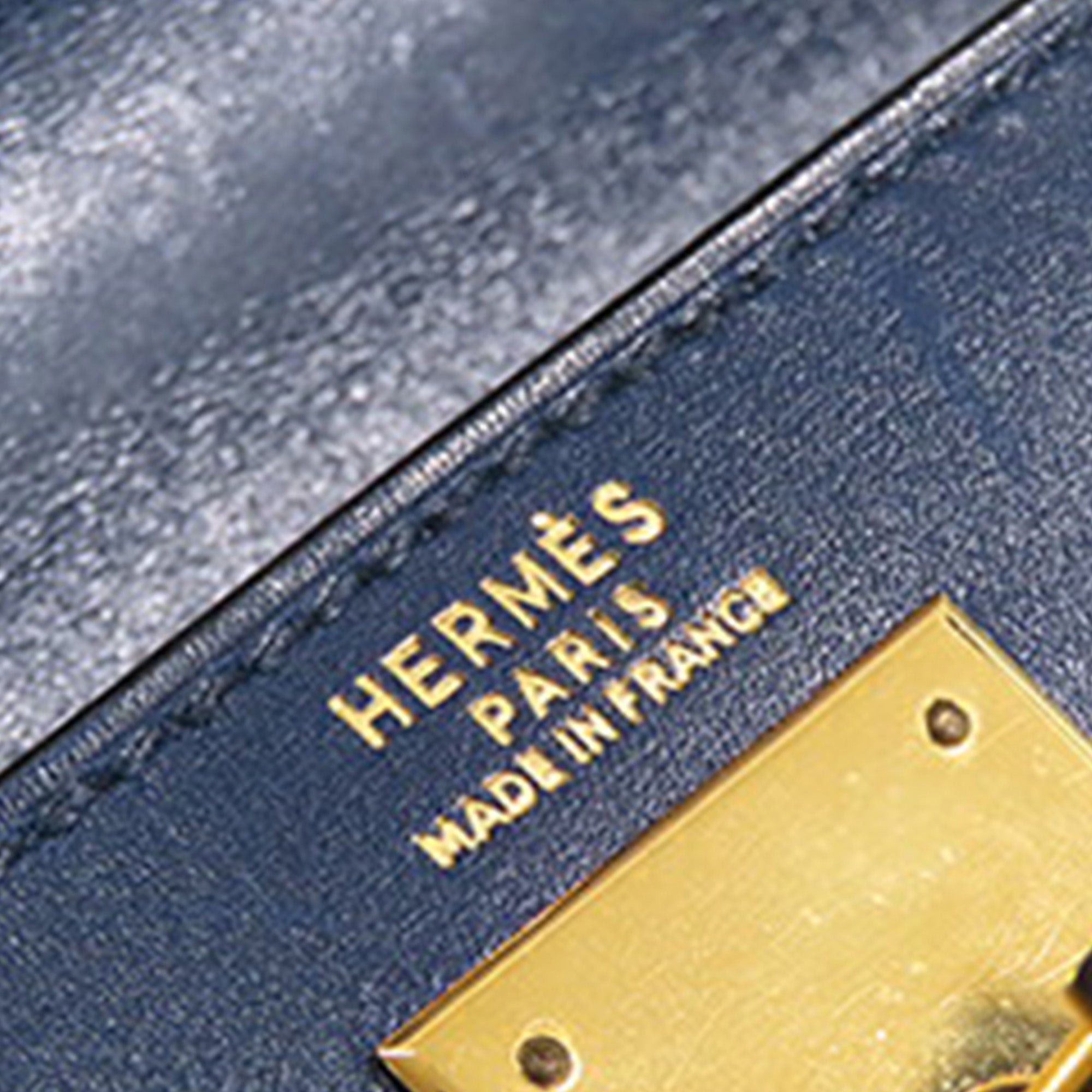 Hermes Hermès Box Calf Kelly Retourne 32 Blue Size ONE SIZE - 5 Thumbnail