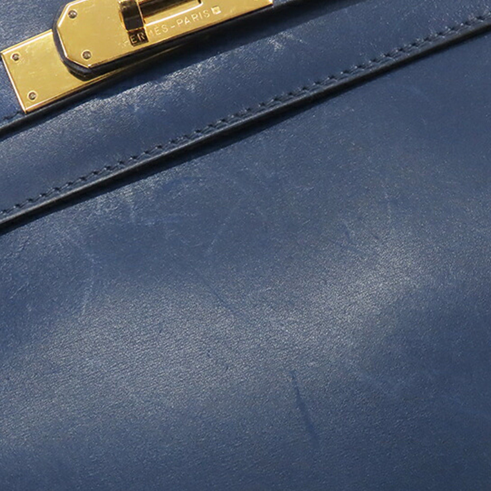 Hermes Hermès Box Calf Kelly Retourne 32 Blue Size ONE SIZE - 18 Thumbnail