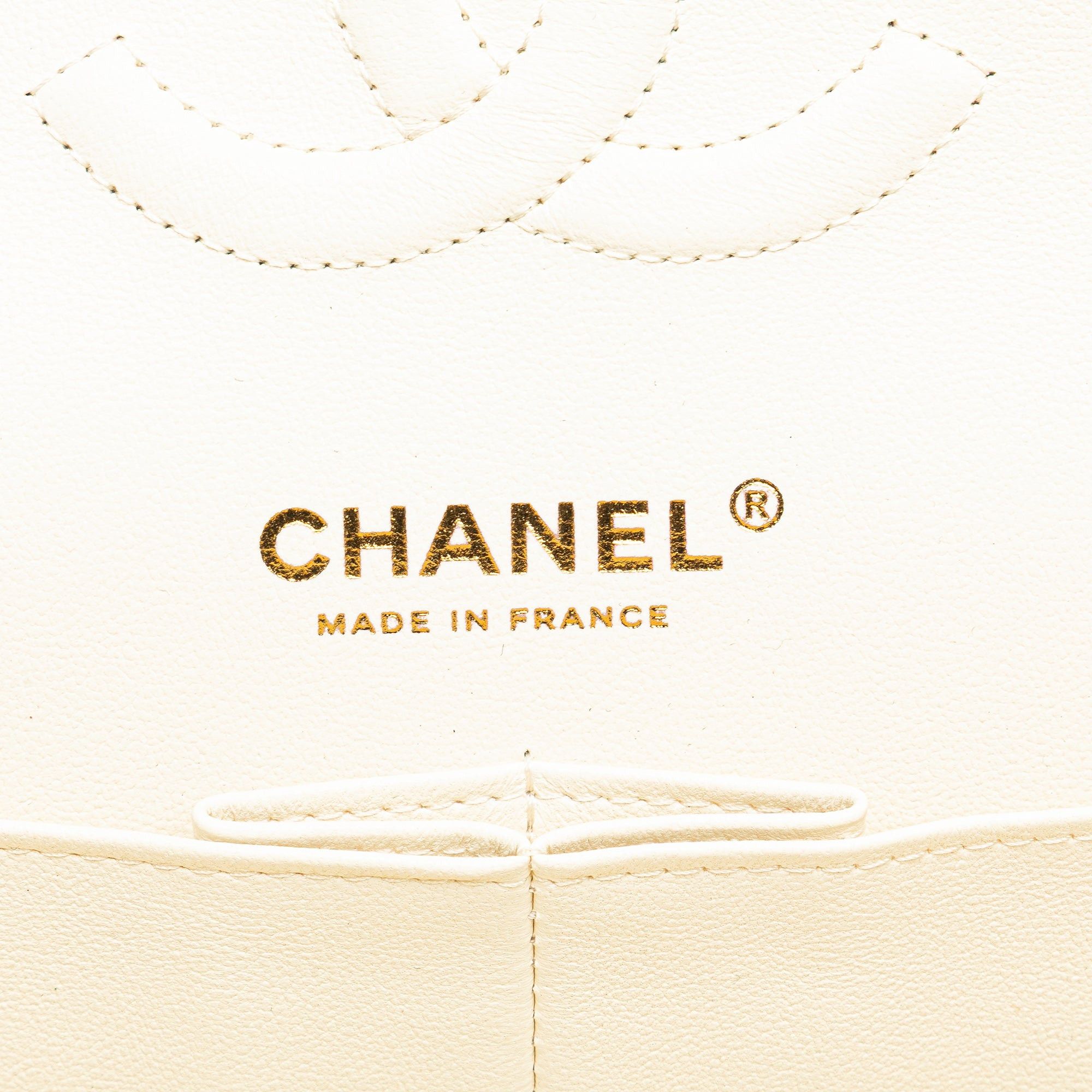 Chanel Chanel Medium Classic Caviar Double Flap White Size ONE SIZE - 5 Thumbnail
