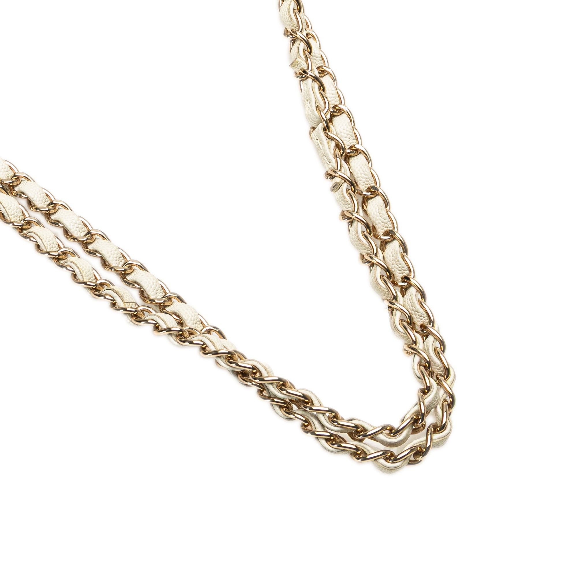 Chanel Chanel Medium Classic Caviar Double Flap White Size ONE SIZE - 13 Thumbnail