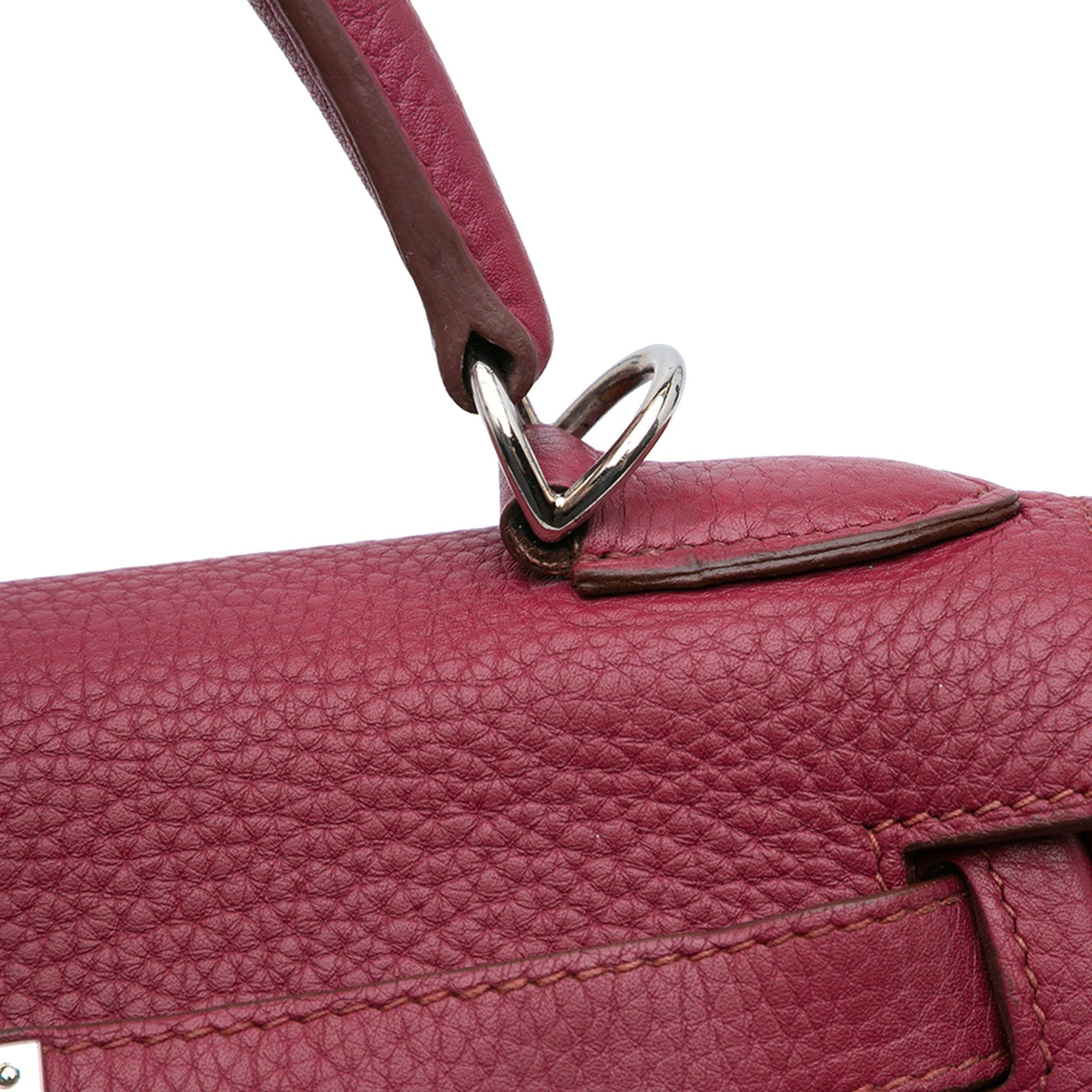 Hermes Hermès Clemence Kelly II Retourne 28 Red Size ONE SIZE - 7 Thumbnail
