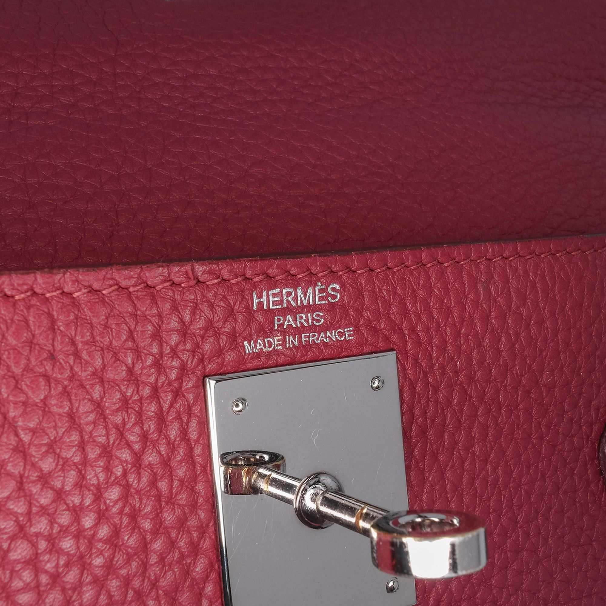 Hermes Hermès Clemence Kelly II Retourne 28 Red Size ONE SIZE - 5 Thumbnail