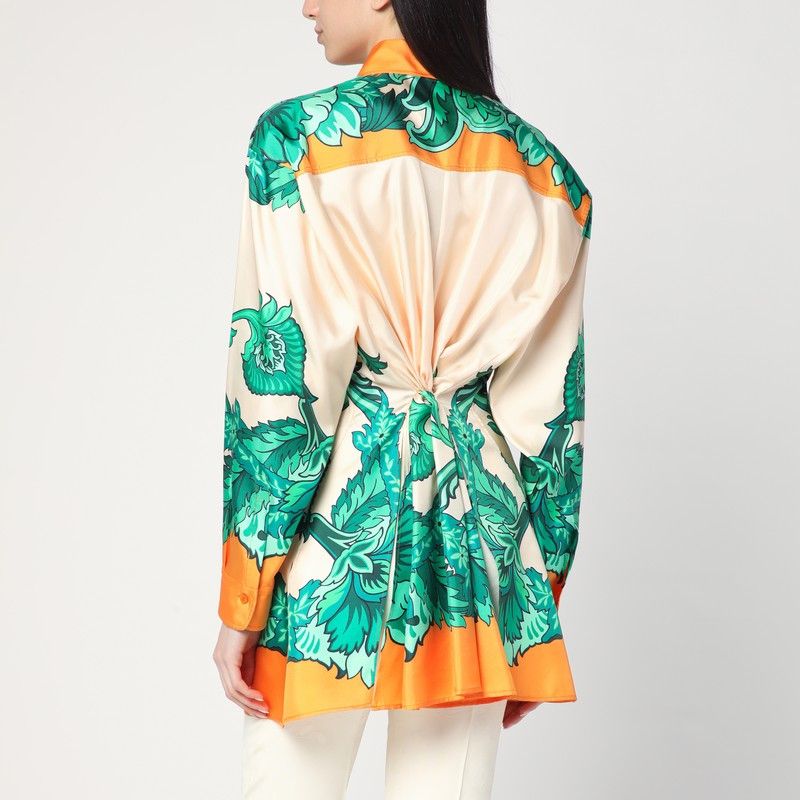 Etro Etro Floral Print Shirt With Knotted Detail Size S / US 4 / IT 40 - 2 Thumbnail