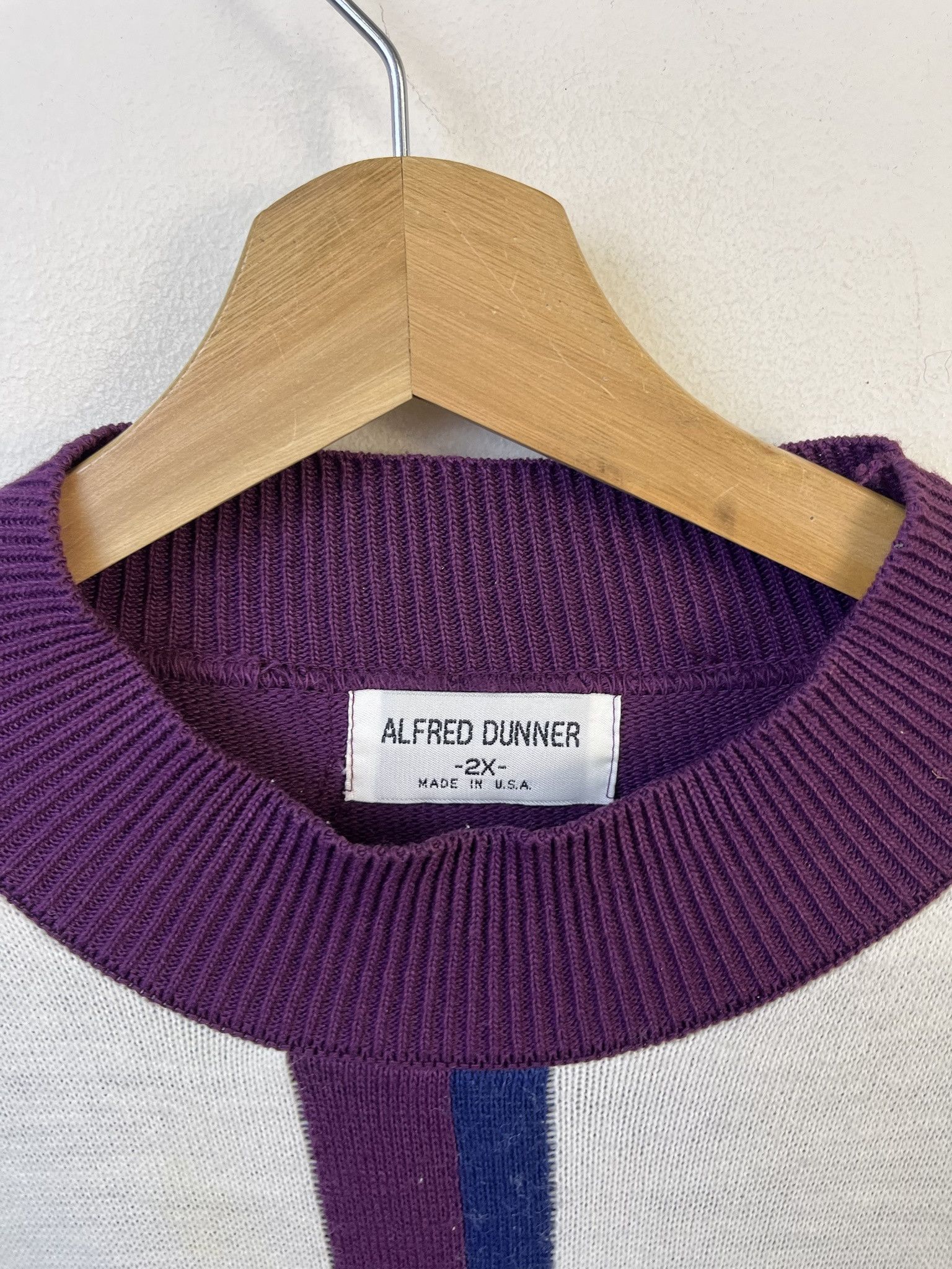 Other Vintage Knit Sweater 1980s Alfred Dunner Cut and Sew Panelled Knit Sweater Size XXL Size US XXL / EU 58 / 5 - 2 Thumbnail