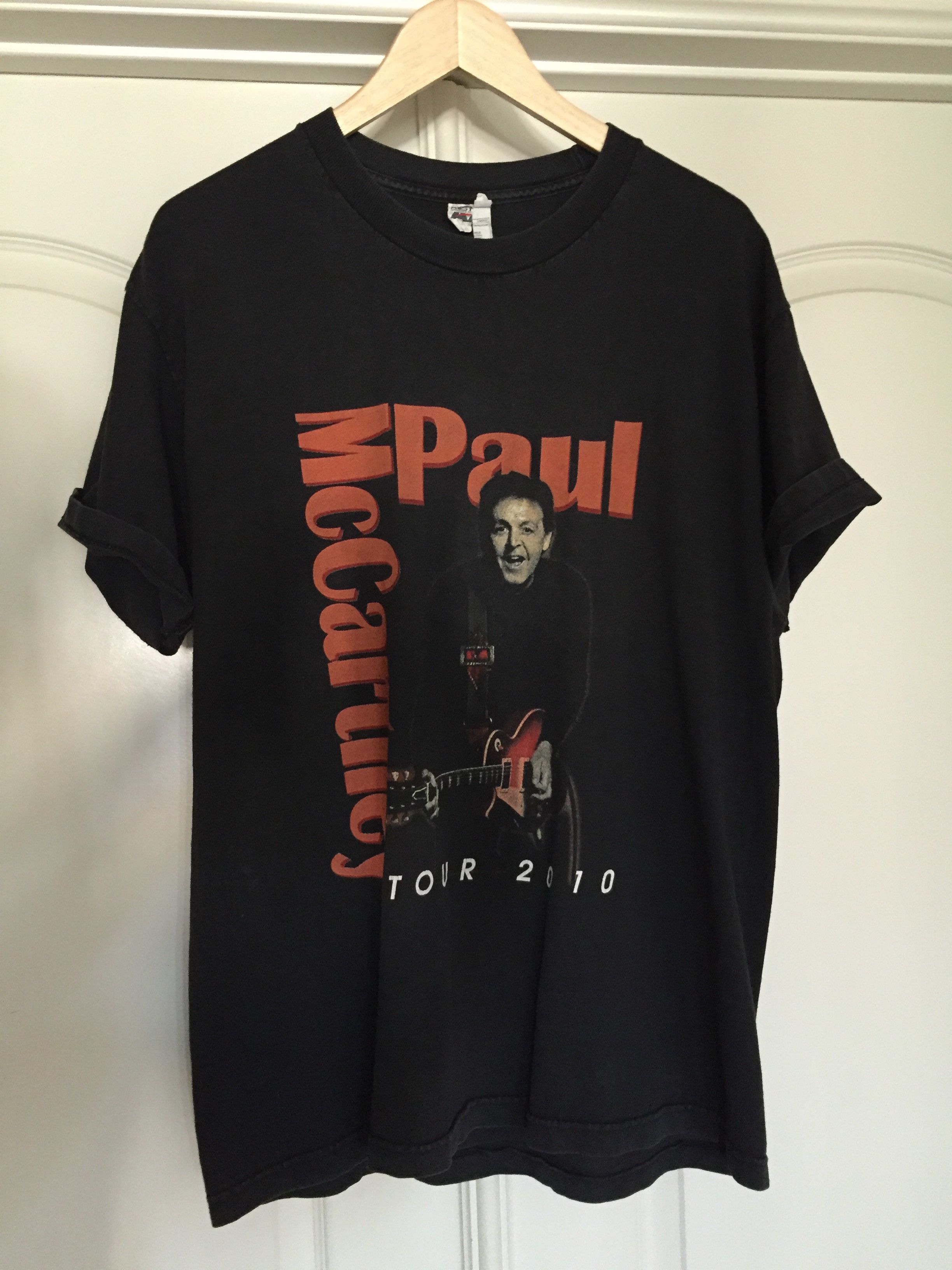 T-shirt Paul McCartney Tour 2010 – Noir Double Face – Taille S – Occasion Très Bon état