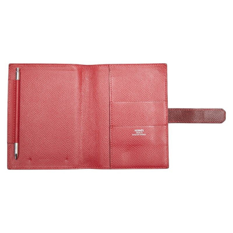 Hermes Hermes Hermes Agenda Grené Monsieur Notebook Cover Leather Other Stamp F (2002) DUTY FREE for USA Size ONE SIZE - 6 Thumbnail