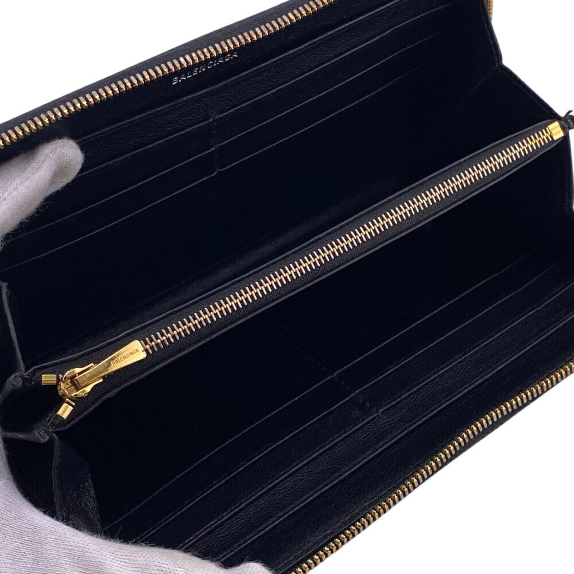 Balenciaga BALENCIAGA 594290 Round Long Wallet Black Men's Size ONE SIZE - 5 Thumbnail