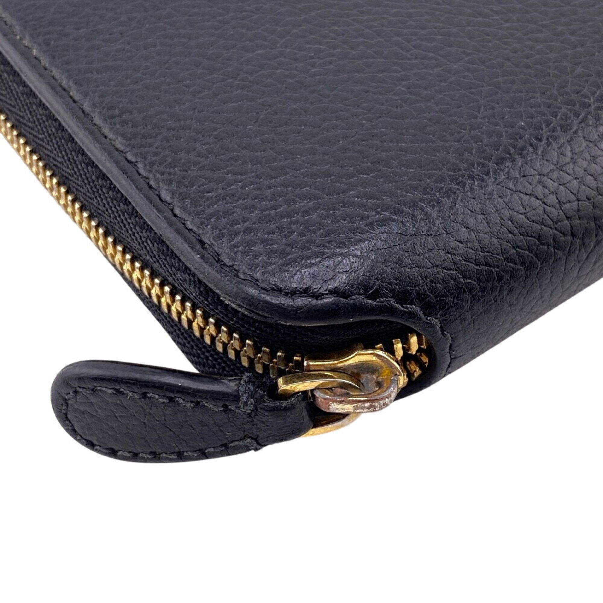 Balenciaga BALENCIAGA 594290 Round Long Wallet Black Men's Size ONE SIZE - 4 Thumbnail