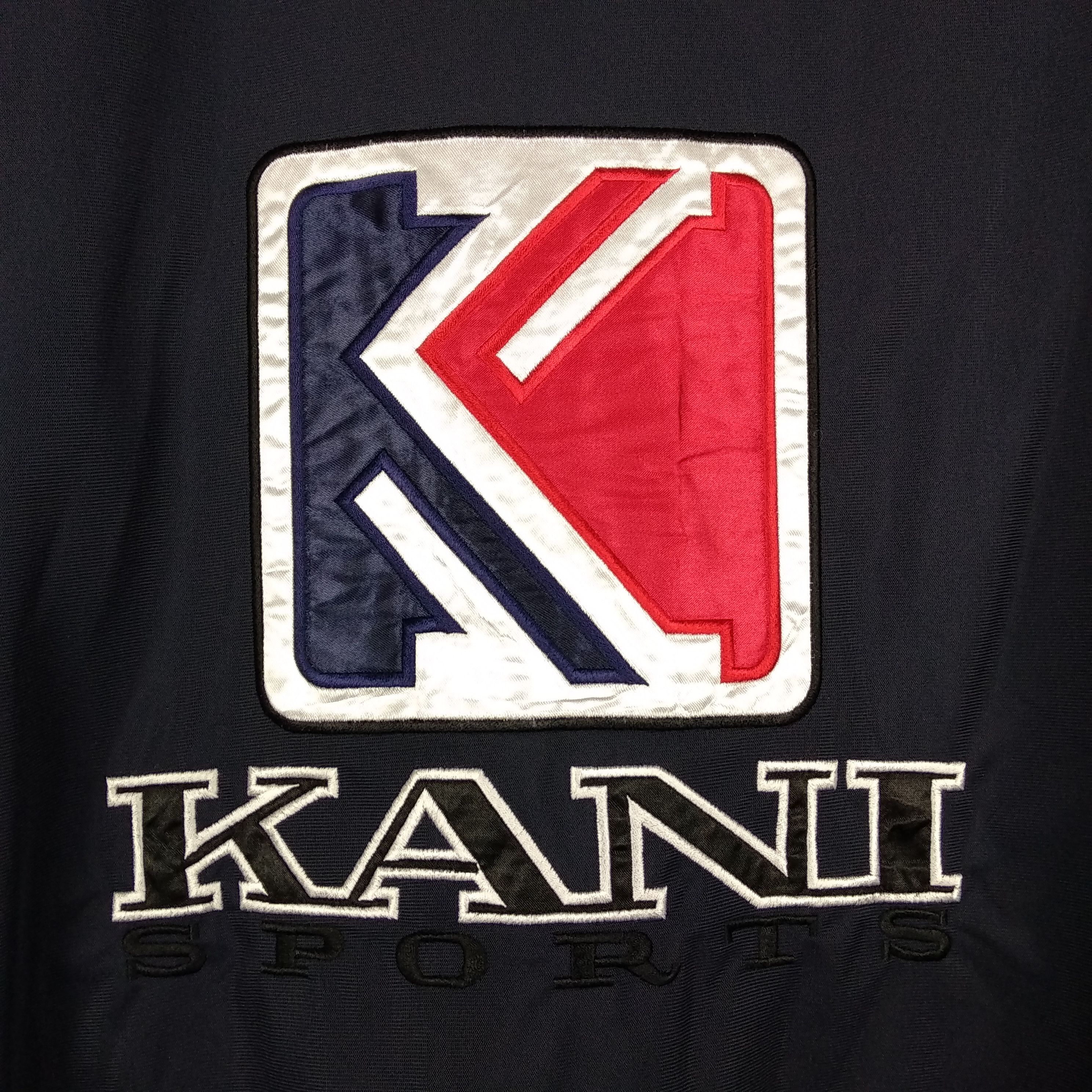 KARL KANI 90s 00s ビンテージ バックロゴ レザージャケットM