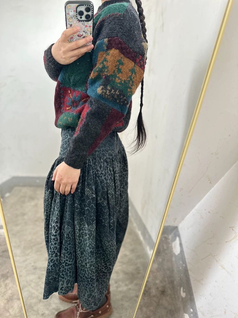 Kapital Kapital Retro Tapestry Corduroy Skirt Pants Size 22" - 8 Thumbnail