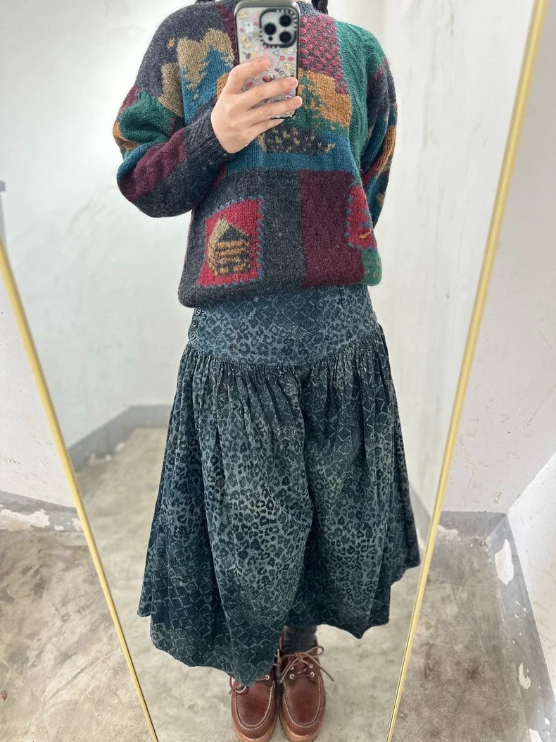 Kapital Kapital Retro Tapestry Corduroy Skirt Pants Size 22" - 9 Thumbnail