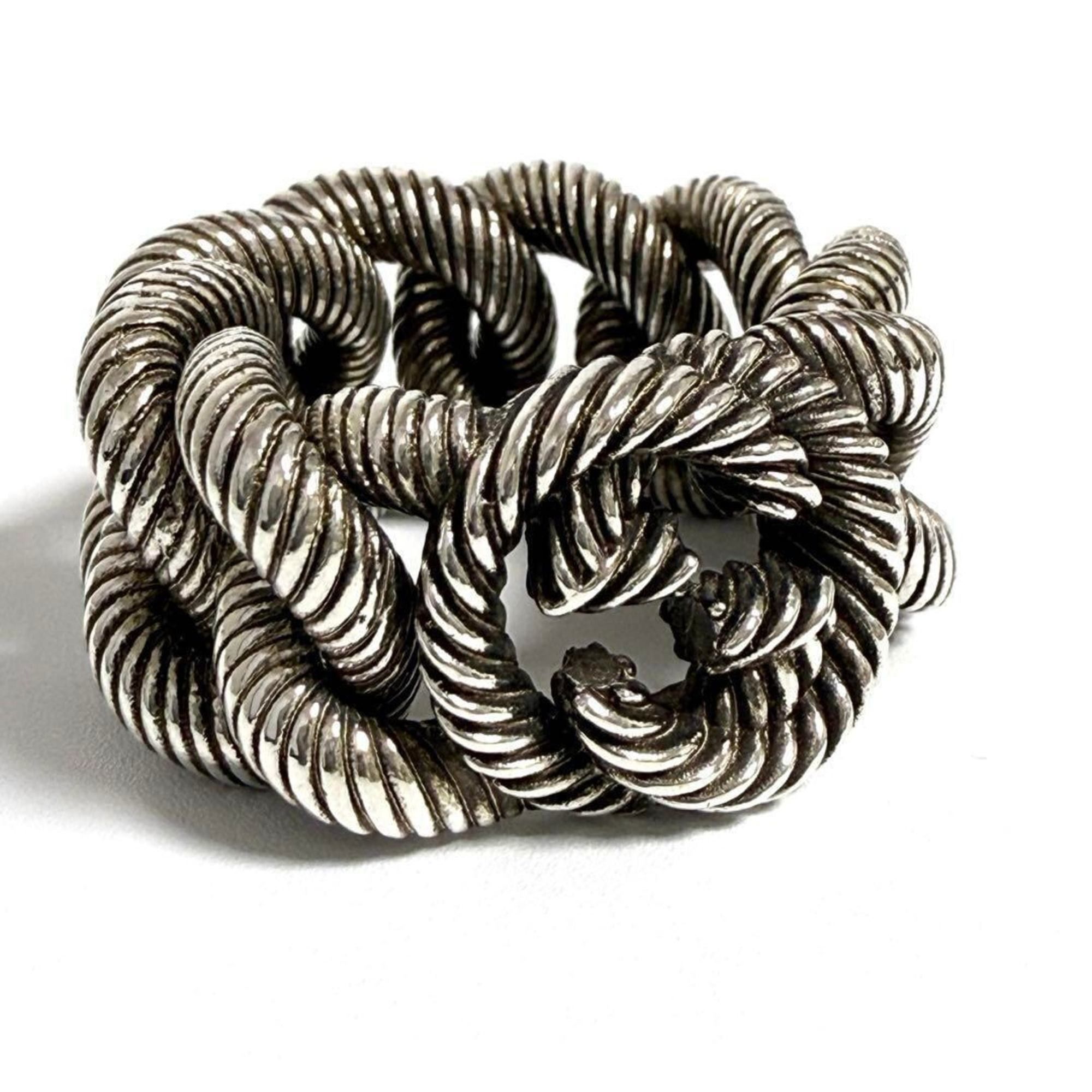 Gucci Gucci Men's Gourmet Chain Ring, Silver Size ONE SIZE - 7 Thumbnail