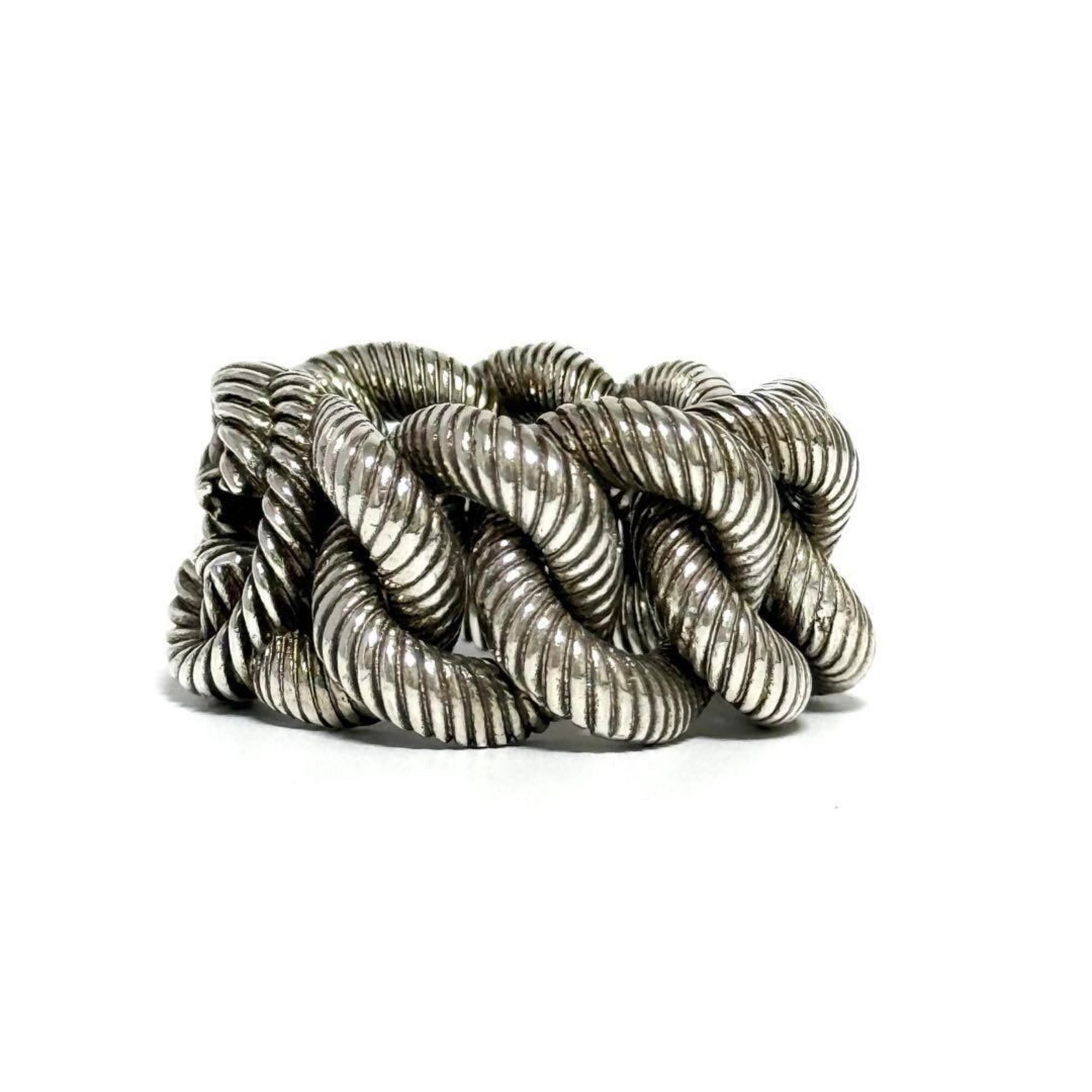 Gucci Gucci Men's Gourmet Chain Ring, Silver Size ONE SIZE - 4 Thumbnail