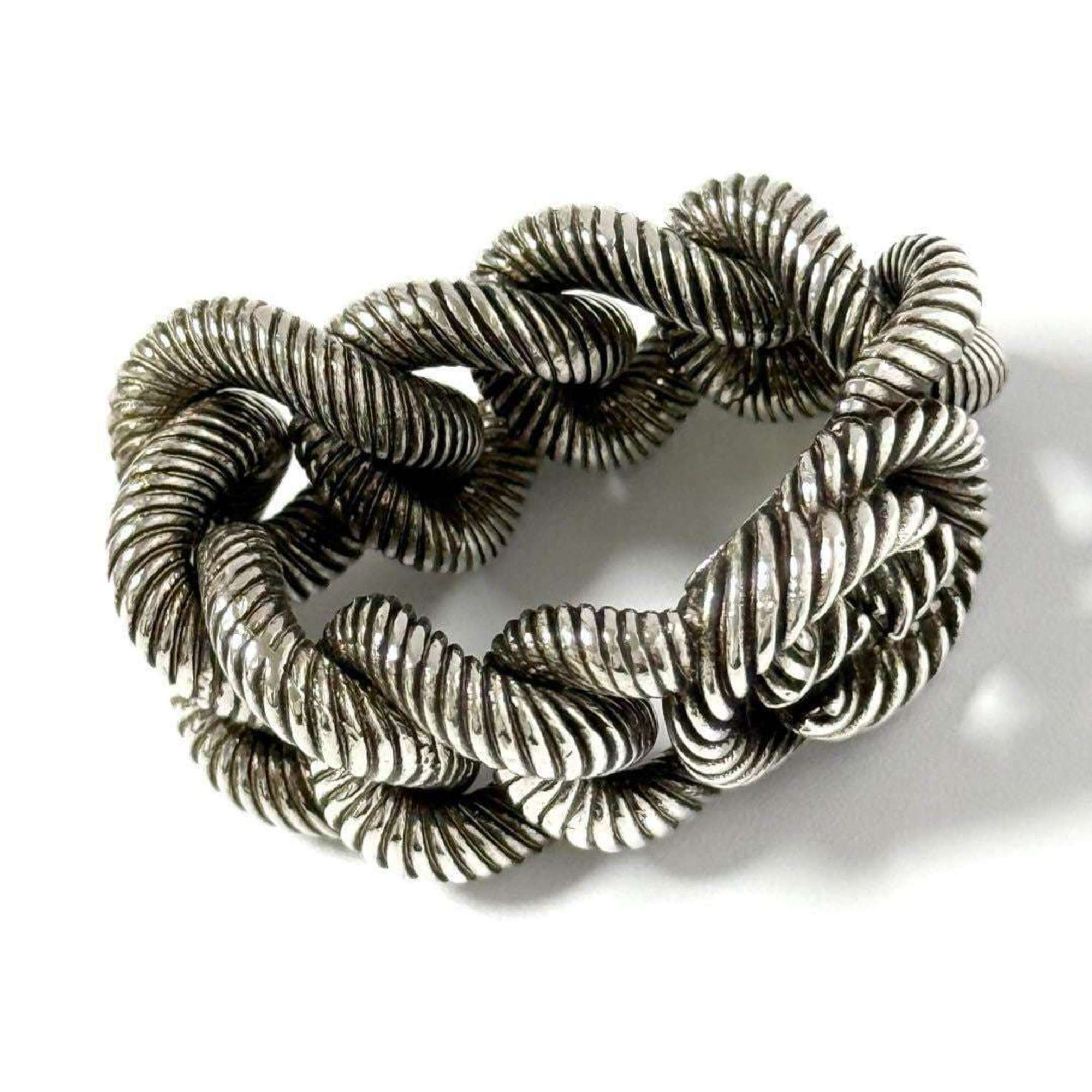 Gucci Gucci Men's Gourmet Chain Ring, Silver Size ONE SIZE - 6 Thumbnail