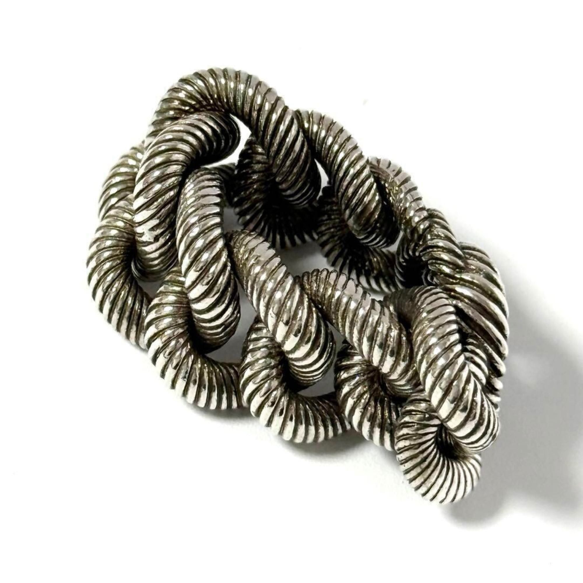 Gucci Gucci Men's Gourmet Chain Ring, Silver Size ONE SIZE - 5 Thumbnail