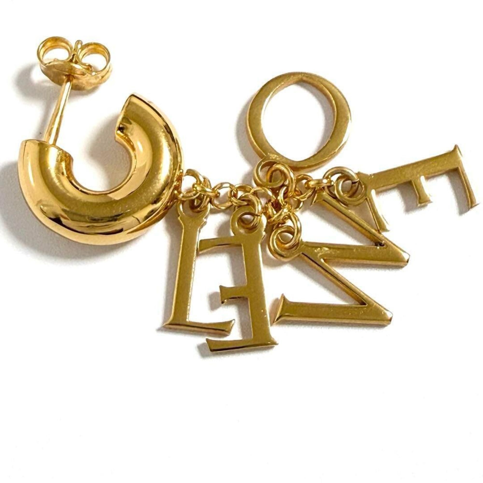 Loewe Loewe Women's Single Earrings Short Lettering Size ONE SIZE - 2 Thumbnail