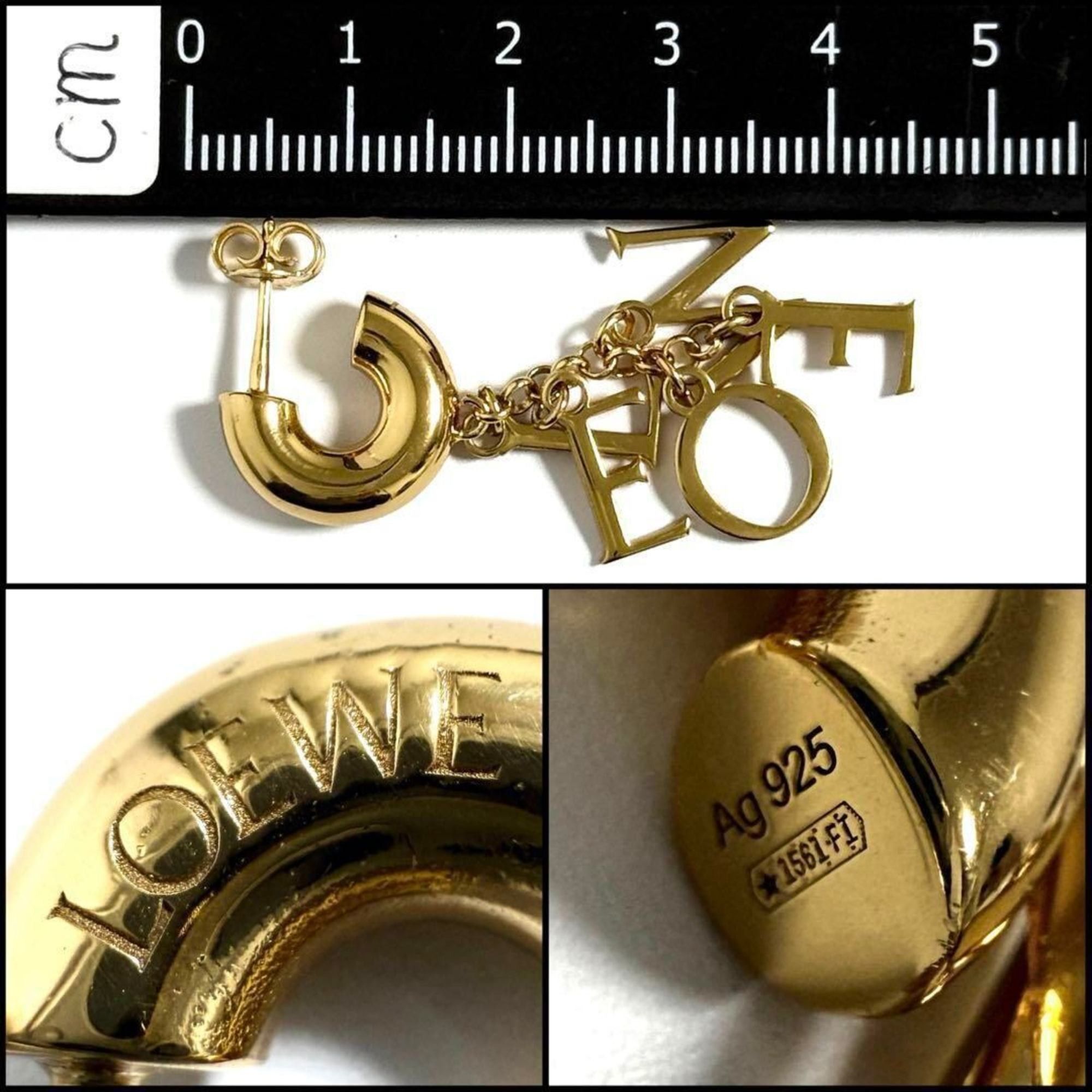 Loewe Loewe Women's Single Earrings Short Lettering Size ONE SIZE - 8 Thumbnail