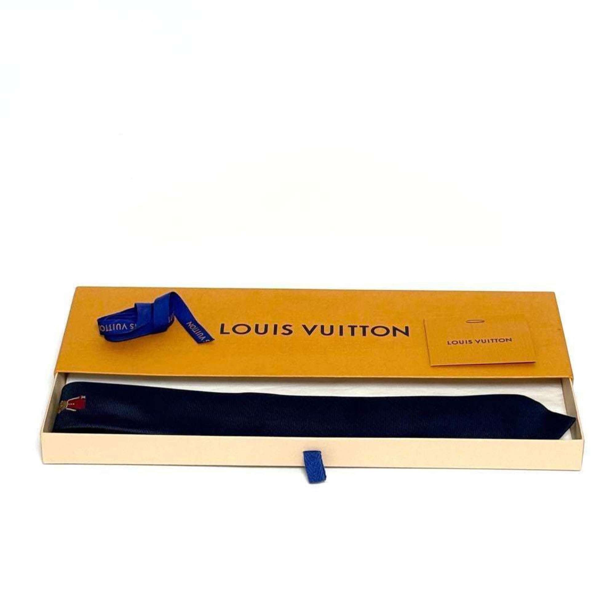 Louis Vuitton Louis Vuitton Necktie Cravat LV Gaston Navy Size ONE SIZE - 10 Thumbnail
