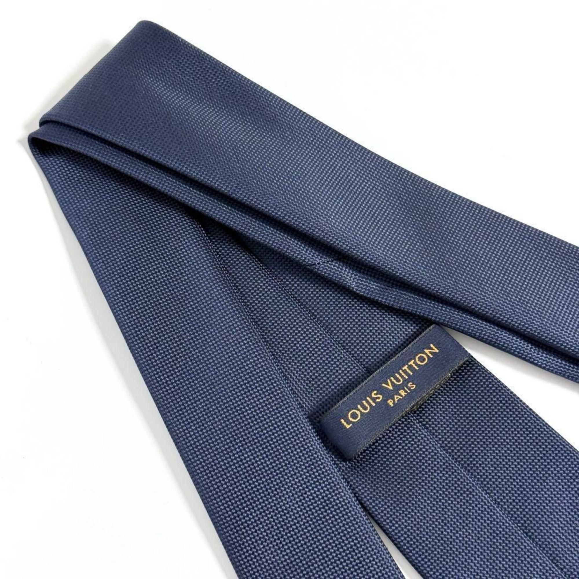 Louis Vuitton Louis Vuitton Necktie Cravat LV Gaston Navy Size ONE SIZE - 5 Thumbnail