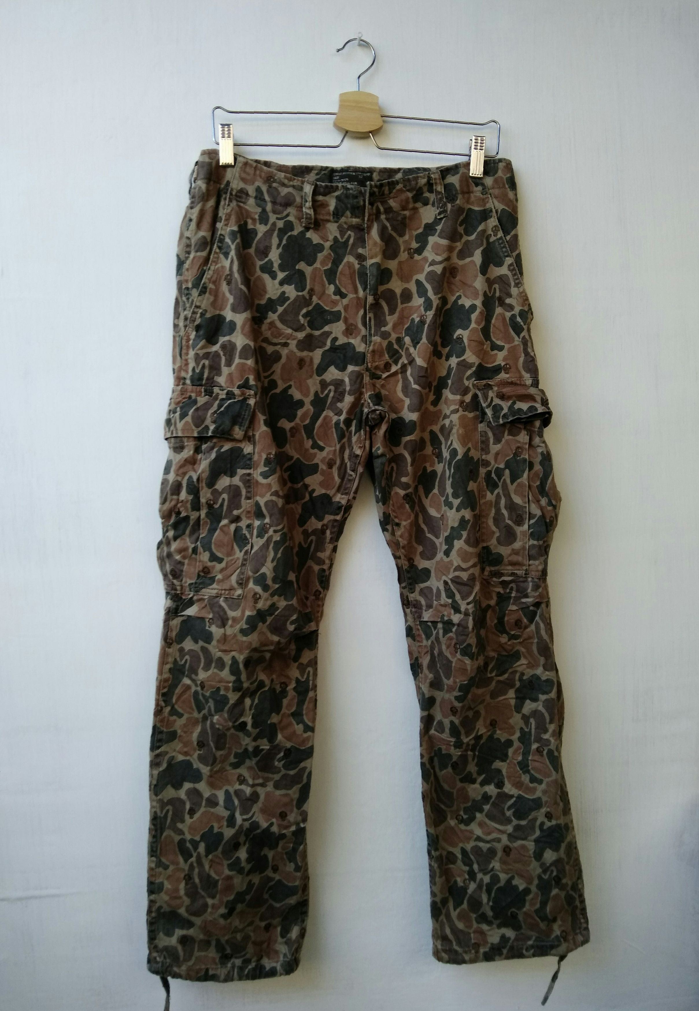 Stussy STUSSY Skull Embroidery Pattern Camouflage Cargo Pants Size US 32 / EU 48 - 1 Thumbnail