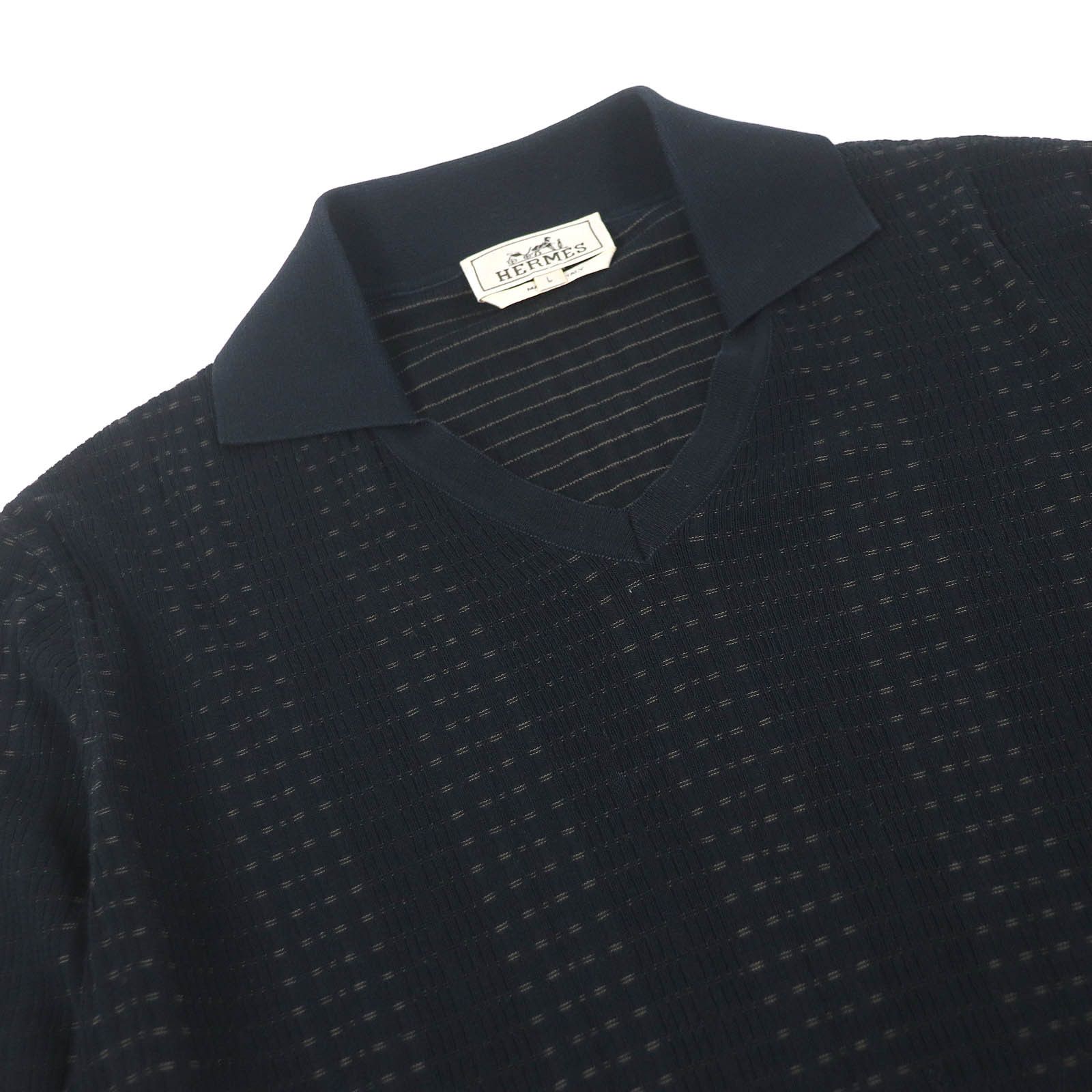 Hermes Hermes HERMES Cotton Skipper Knit Polo Shirt L Cotton T 