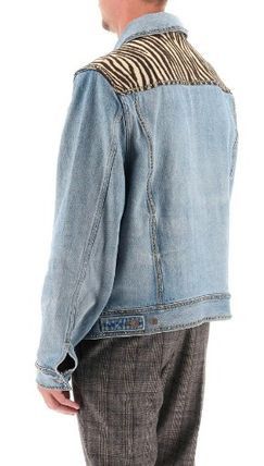 Celine Trucker Jacket in Zebra Print Everclear Wash Denim Size US XS / EU 42 / 0 - 4 Thumbnail